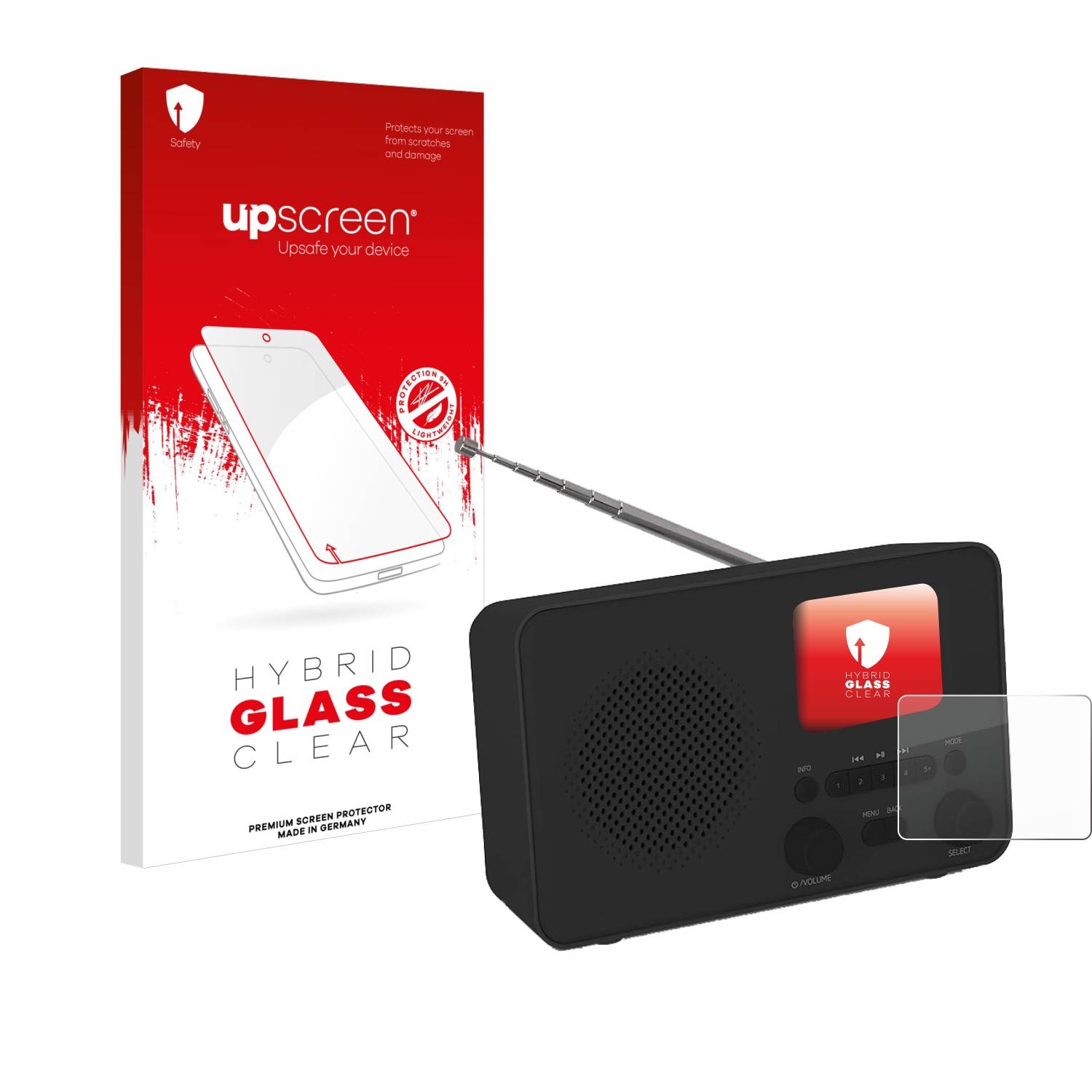 upscreen Hybrid Glas Panzer-Folie für TechniSat 6 IR