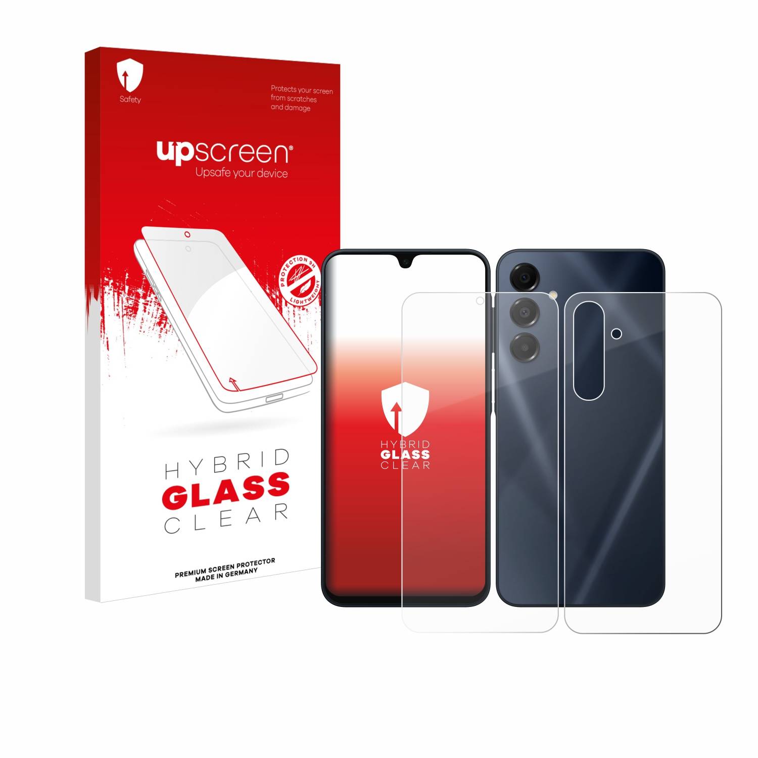 upscreen Hybrid Glas Panzer-Folie für Samsung Galaxy A16 4G (Display+Rückseite)