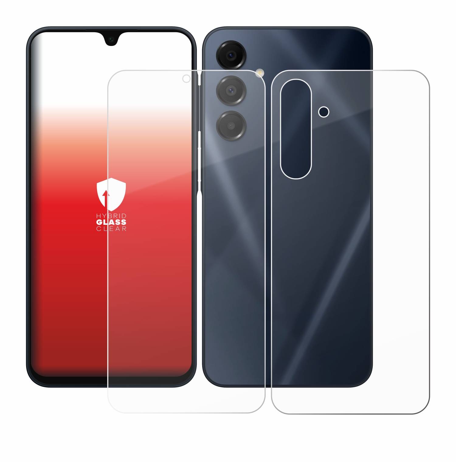 upscreen Hybrid Glas Panzer-Folie für Samsung Galaxy A16 4G (Display+Rückseite)