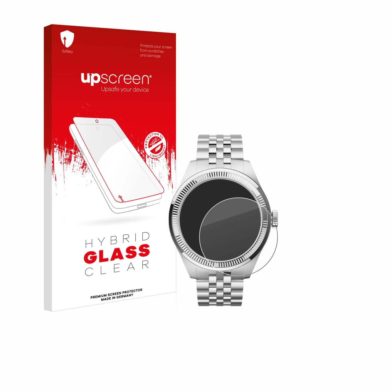 upscreen Hybrid Glas Panzer-Folie für Withings ScanWatch Nova Brilliant (39 mm)