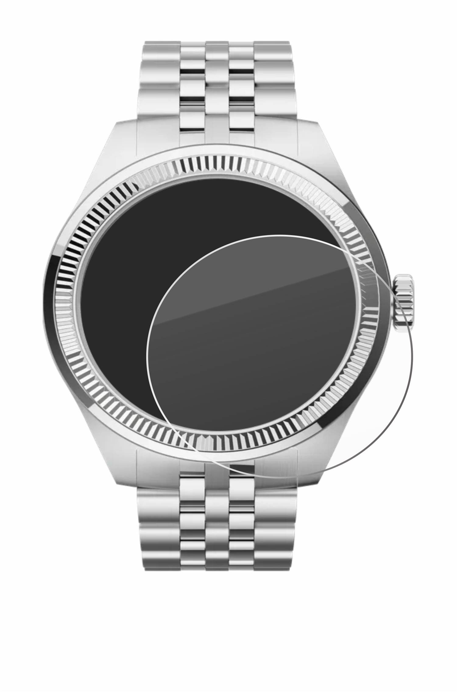 upscreen Hybrid Glas Panzer-Folie für Withings ScanWatch Nova Brilliant (39 mm)