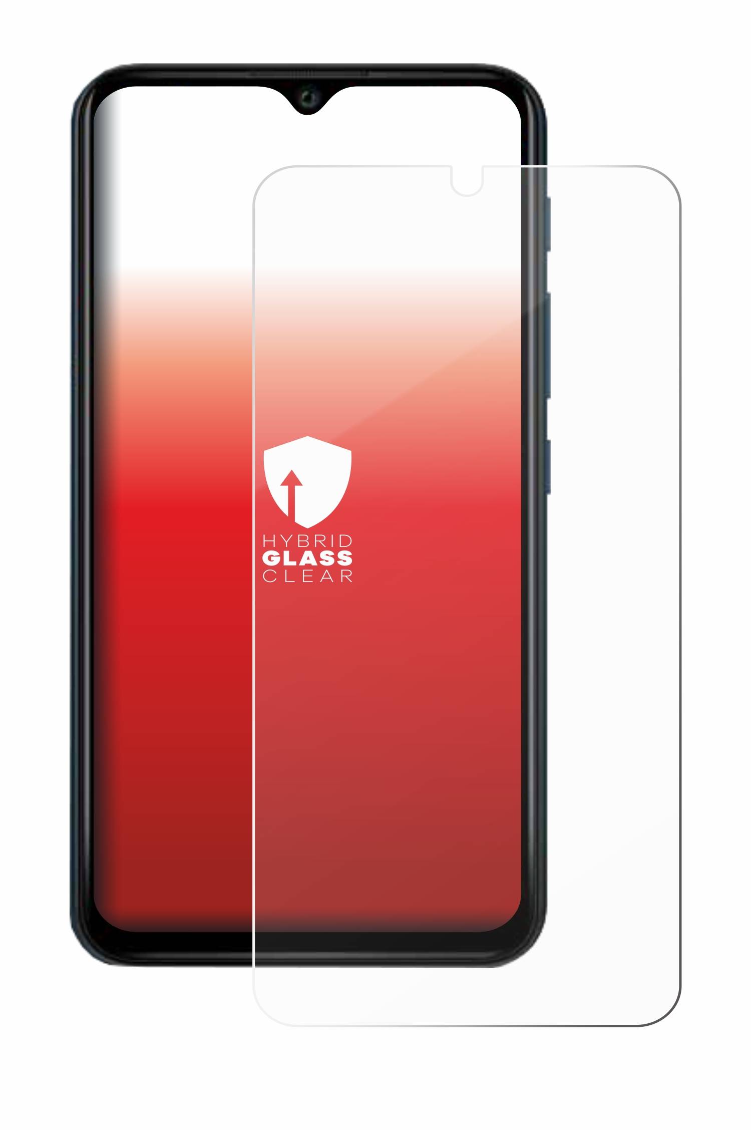 upscreen Hybrid Glas Panzer-Folie für Wiko Y62 Plus