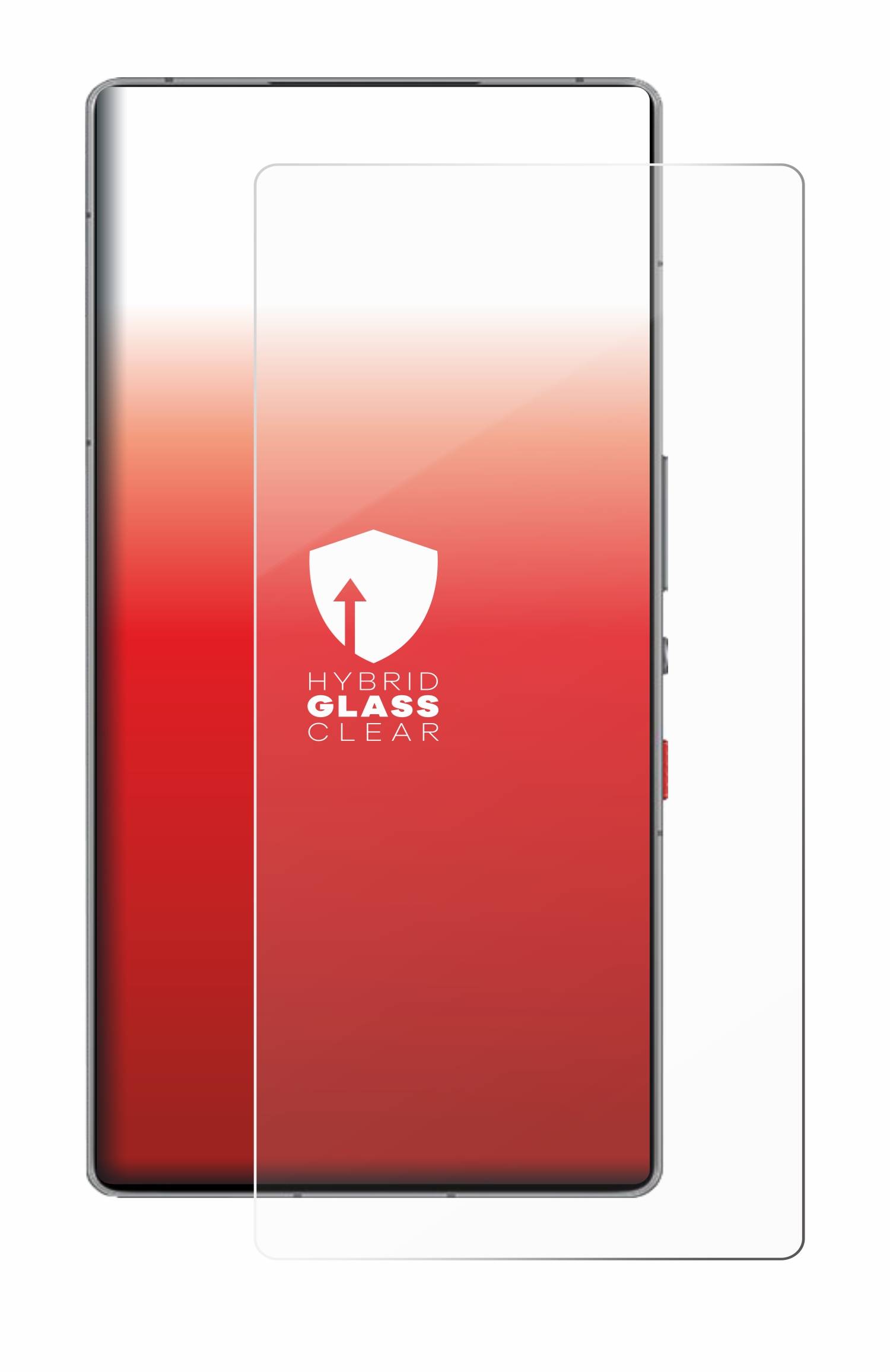 upscreen Hybrid Glas Panzer-Folie für ZTE Nubia Red Magic 10 Pro