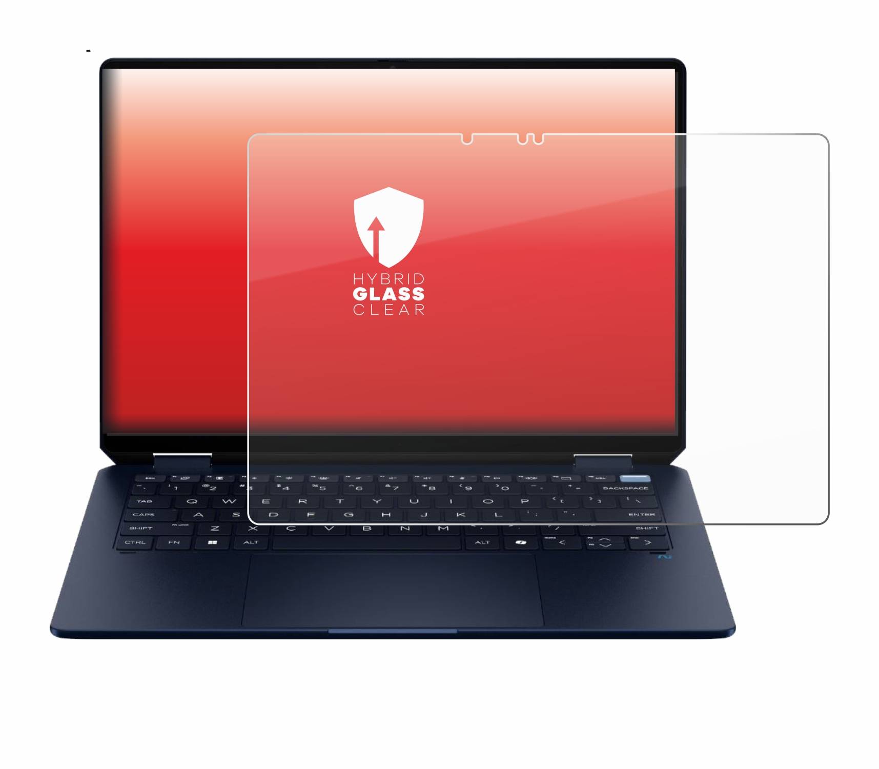 upscreen Hybrid Glas Panzer-Folie für HP OmniBook Ultra Flip