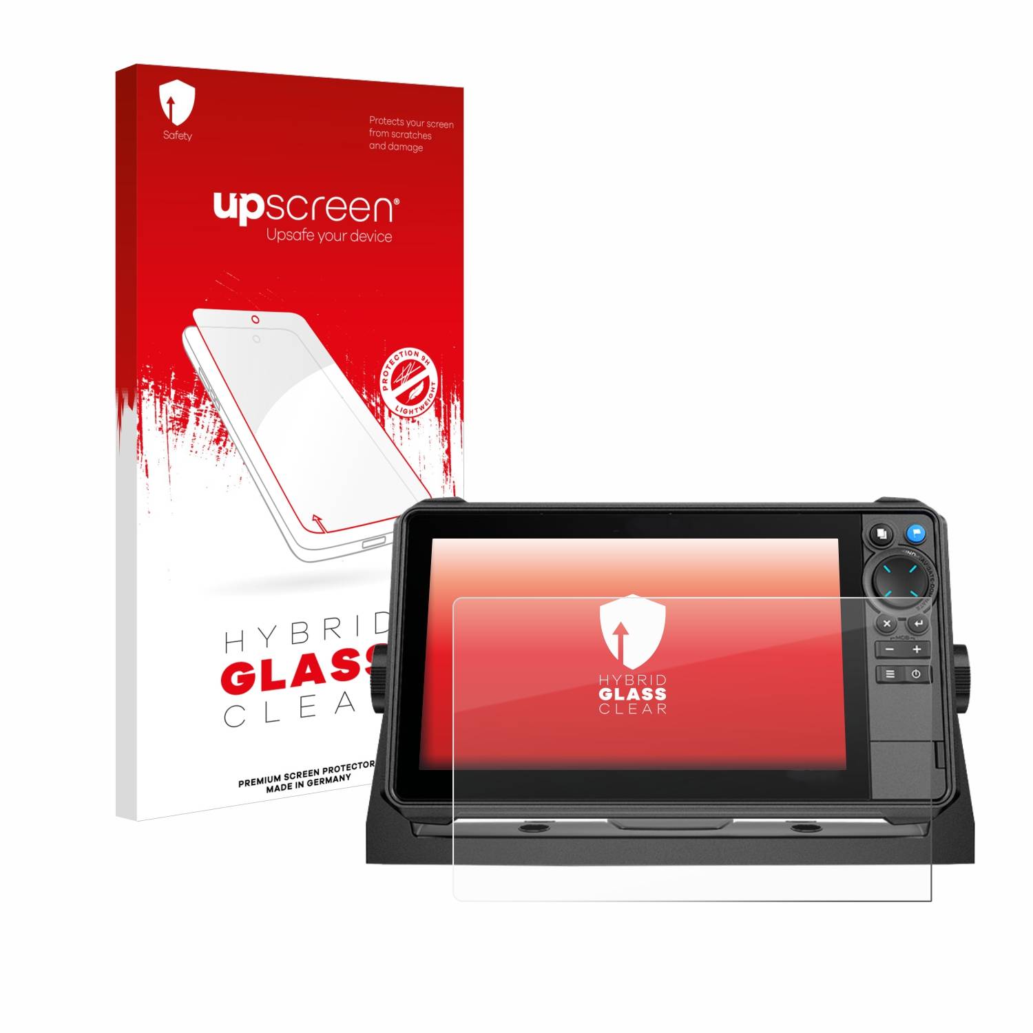 upscreen Hybrid Glas Panzer-Folie für Lowrance HDS-9 Pro