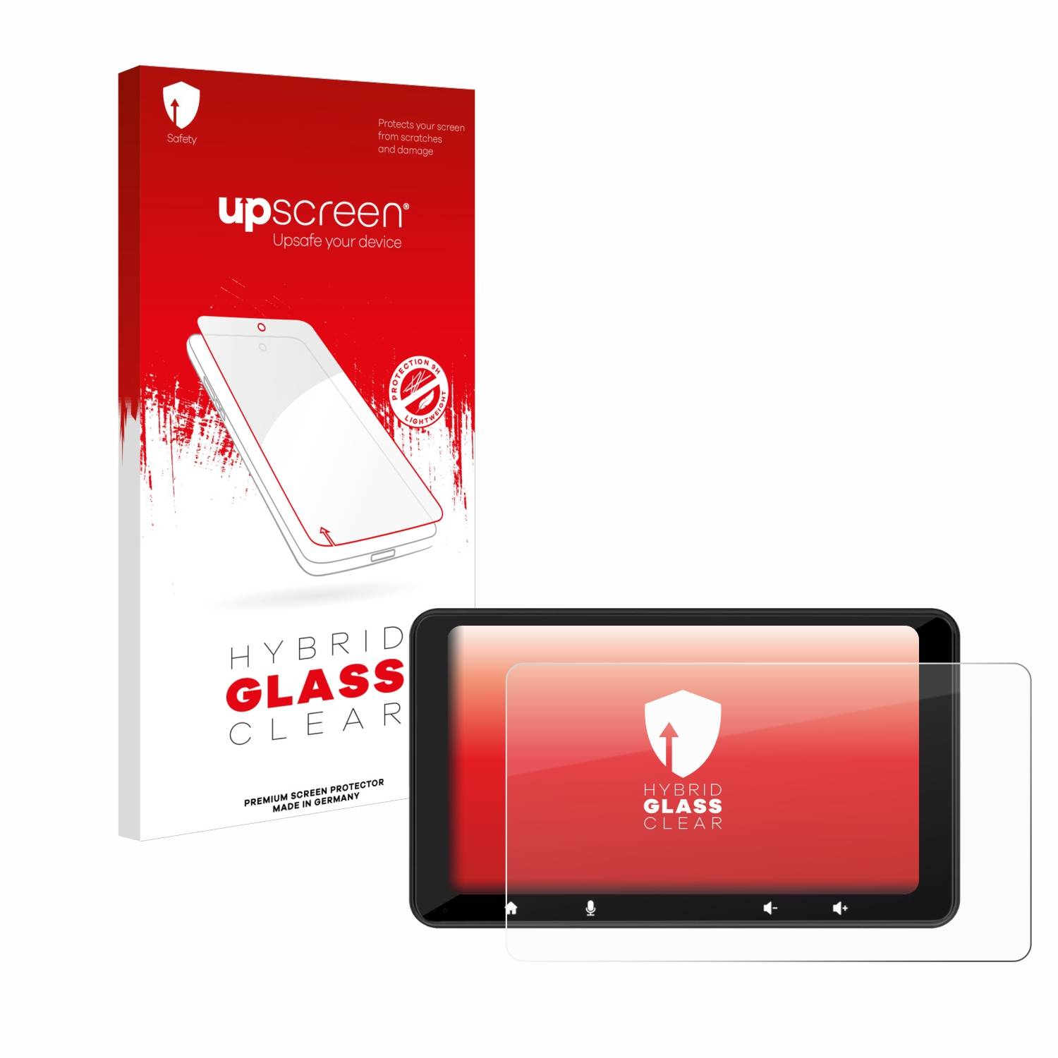 upscreen Hybrid Glas Panzer-Folie für Carpuride W708 Pro 7