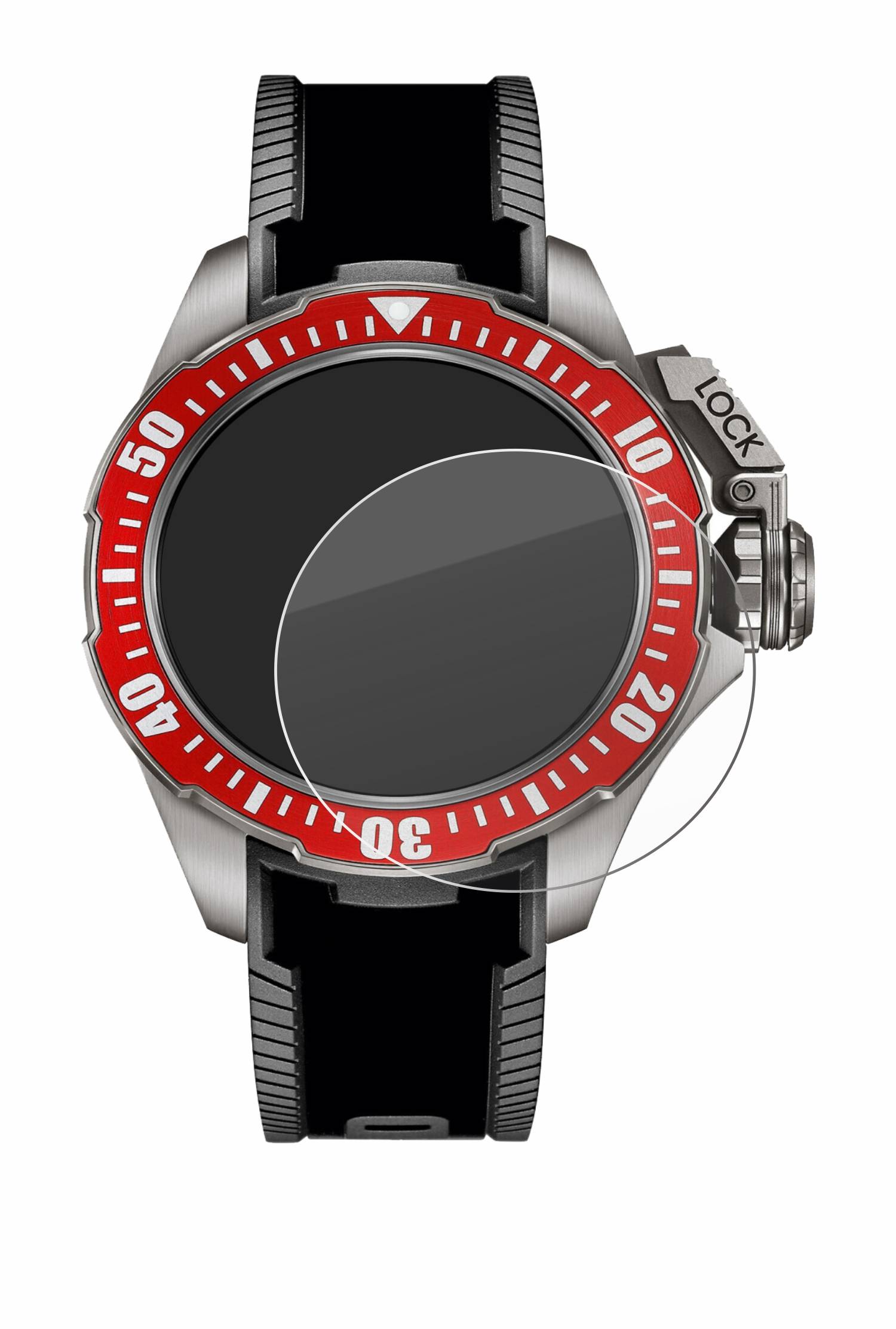 upscreen Hybrid Glas Panzer-Folie für Hamilton Khaki Navy Frogman Titan (46 mm)