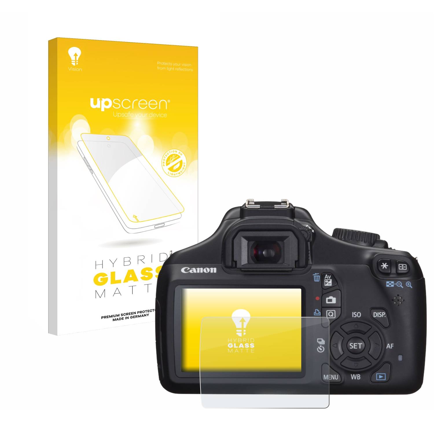 upscreen Hybrid Glas Matt Panzer-Folie für Canon EOS 1100D