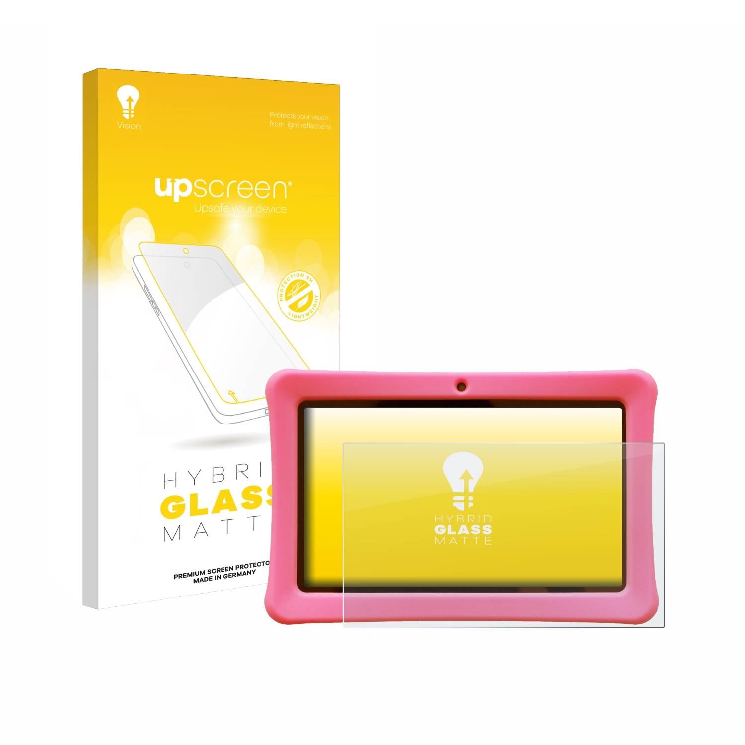 upscreen Hybrid Glas Matt Panzer-Folie für Contixo Kids 7 Tablet