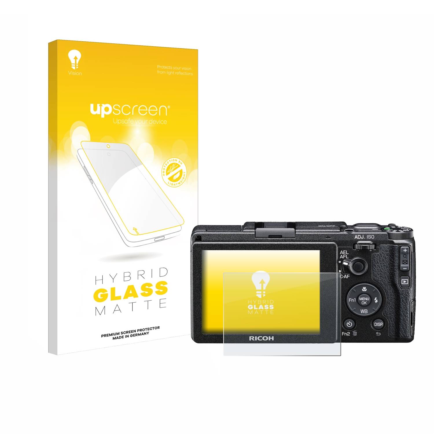 upscreen Hybrid Glas Matt Panzer-Folie für Ricoh GR II 2015