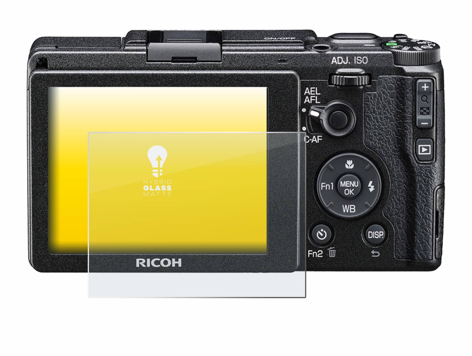upscreen Hybrid Glas Matt Panzer-Folie für Ricoh GR II 2015