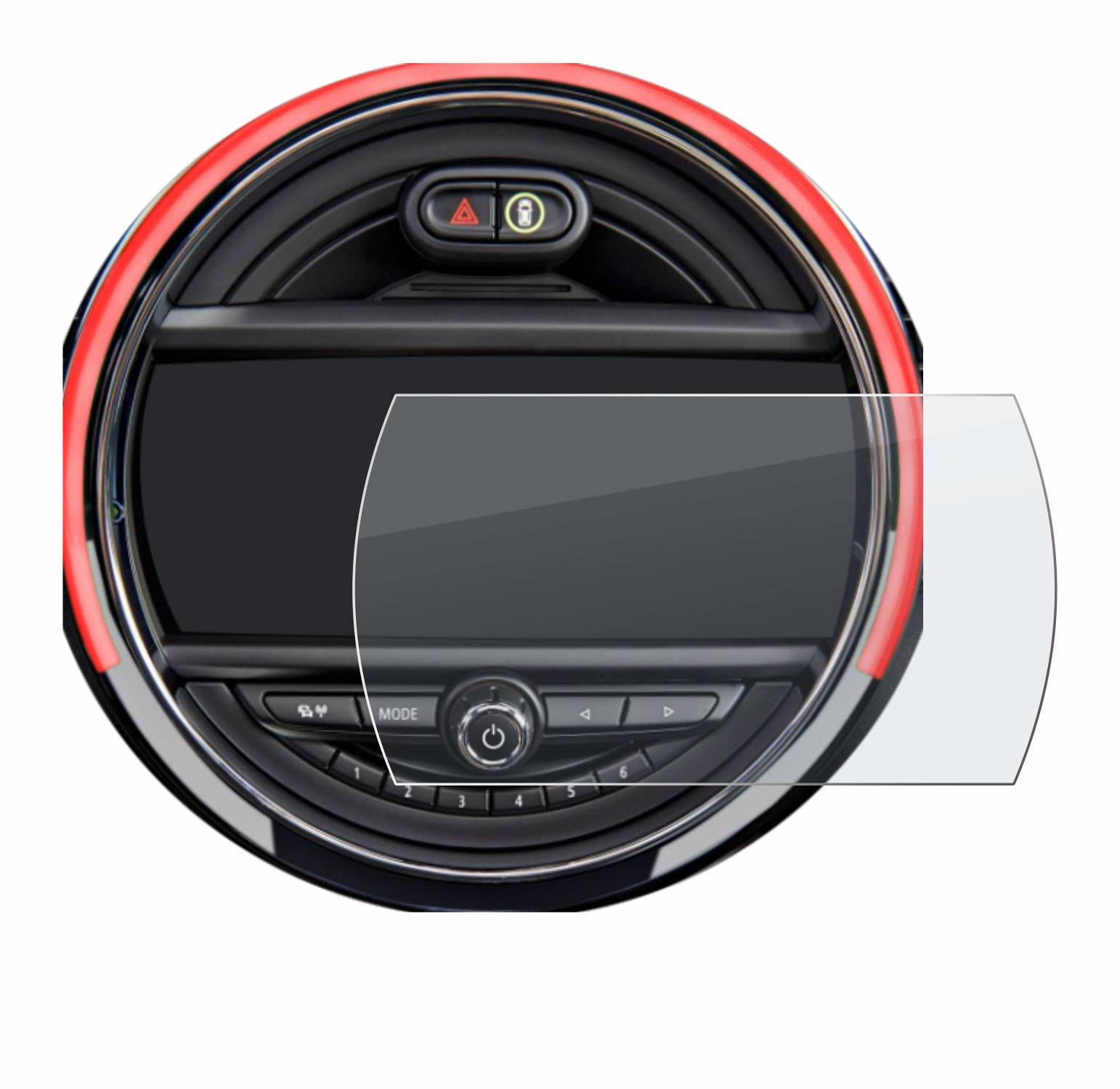 upscreen Hybrid Glas Matt Panzer-Folie für Mini Cooper R56 (6.5)