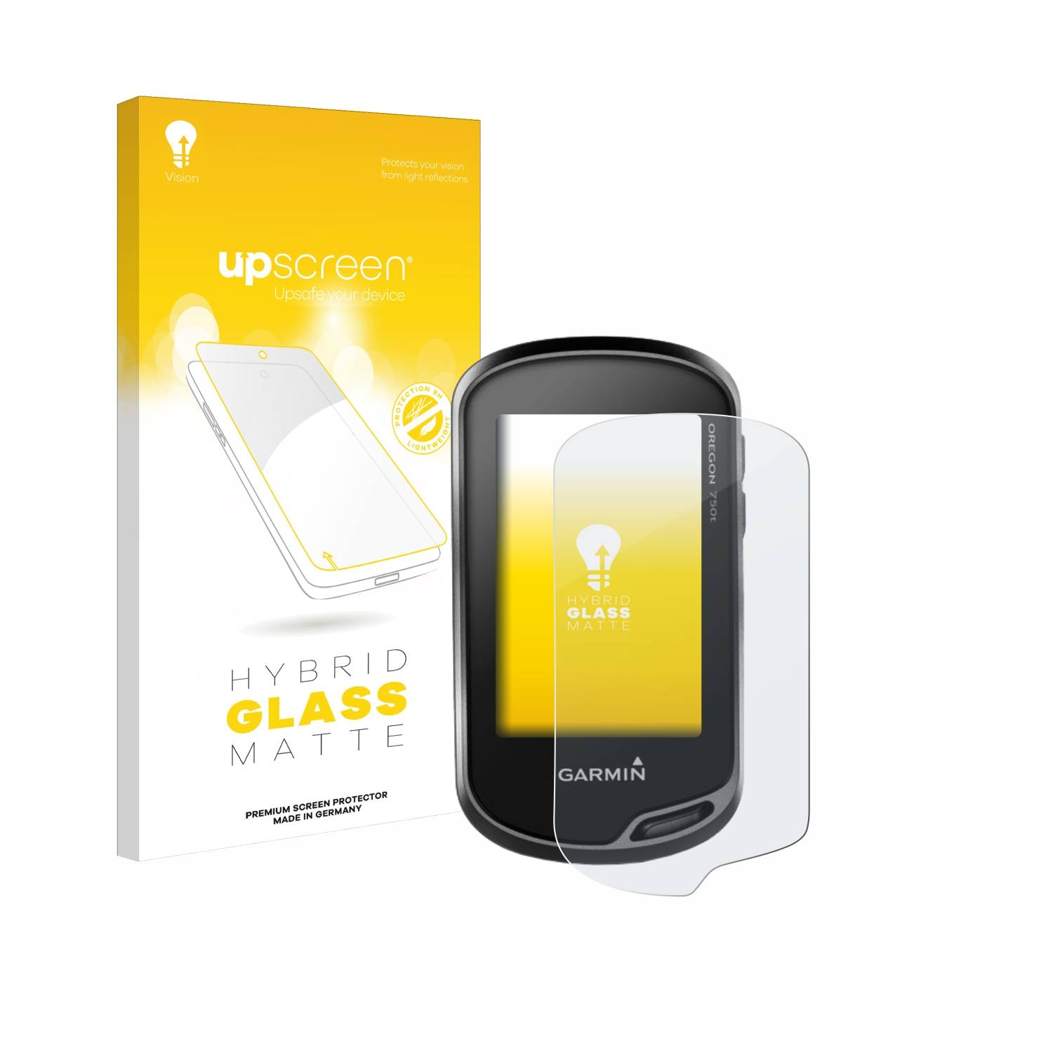 upscreen Hybrid Glas Matt Panzer-Folie für Garmin Oregon 750t