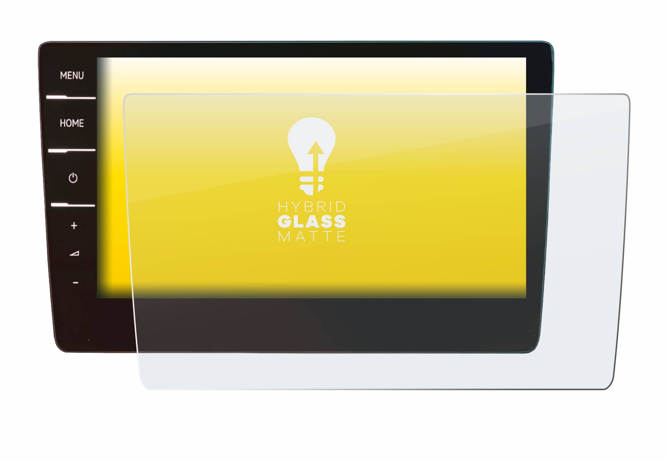 upscreen Hybrid Glas Matt Panzer-Folie für Volkswagen Golf 7 Discover Pro 9.2 2017