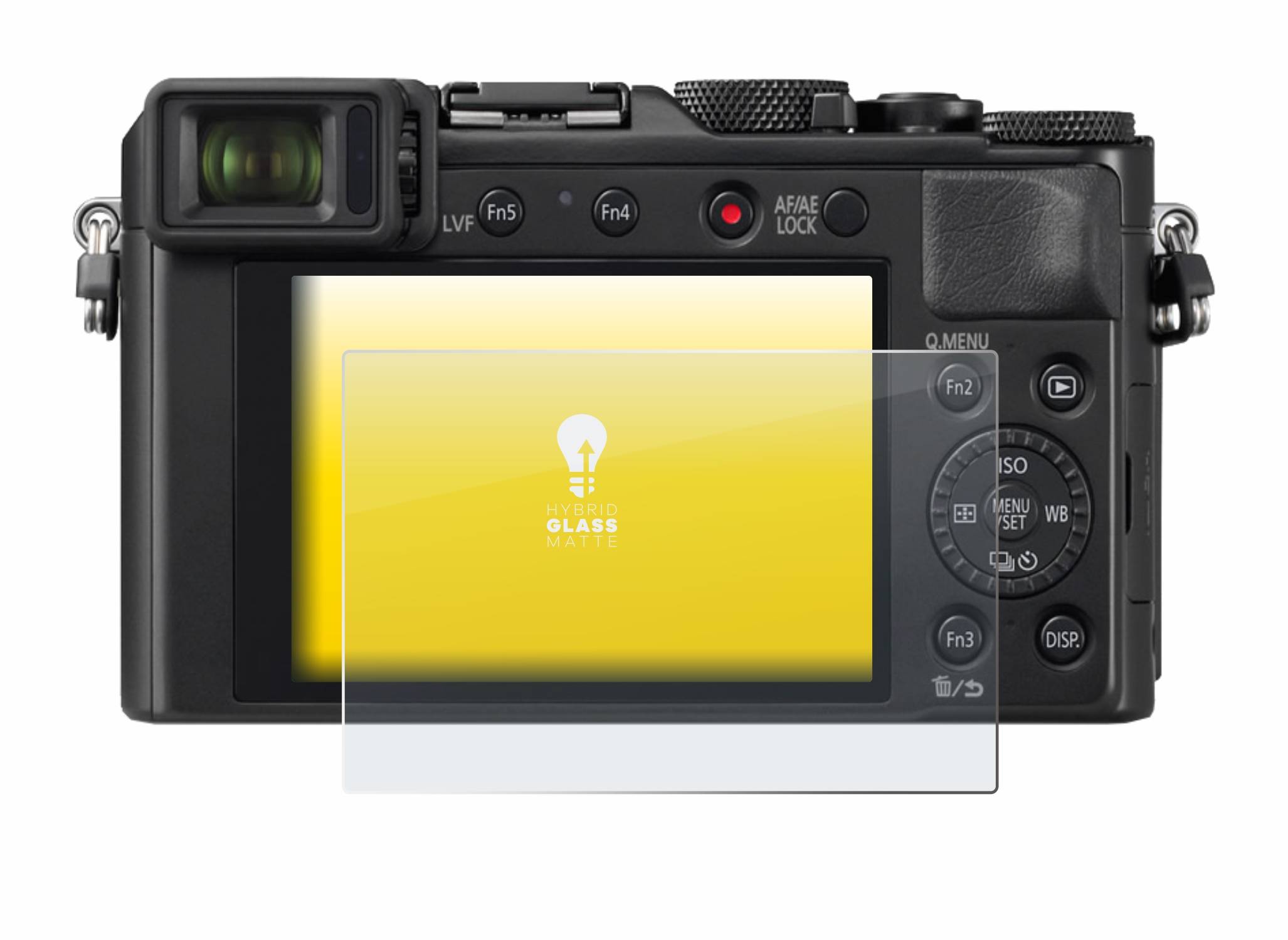 upscreen Hybrid Glas Matt Panzer-Folie für Panasonic Lumix DC-LX100 II