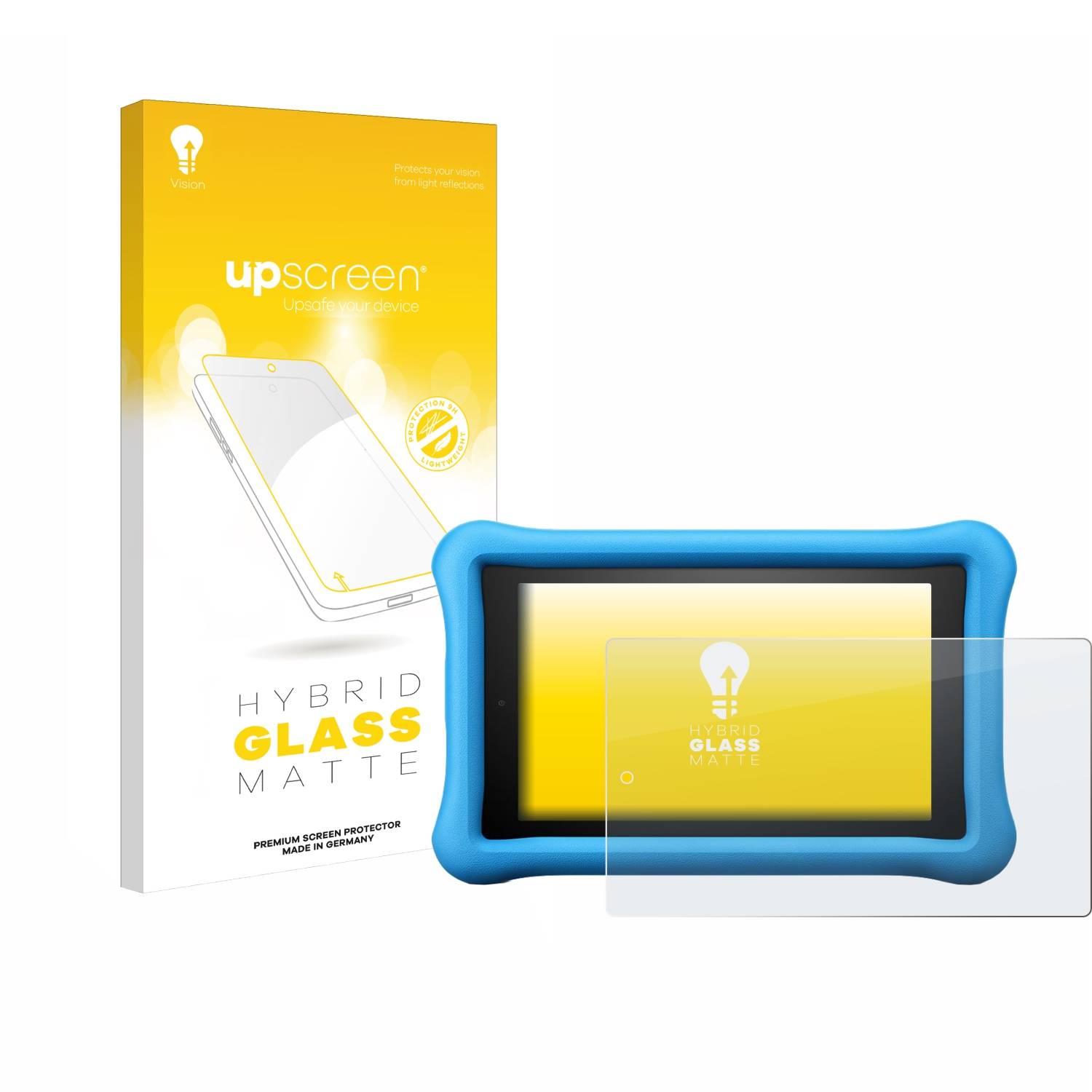 upscreen Hybrid Glas Matt Panzer-Folie für Amazon Fire HD 8 Kids Edition 2018 (8. Gen.)