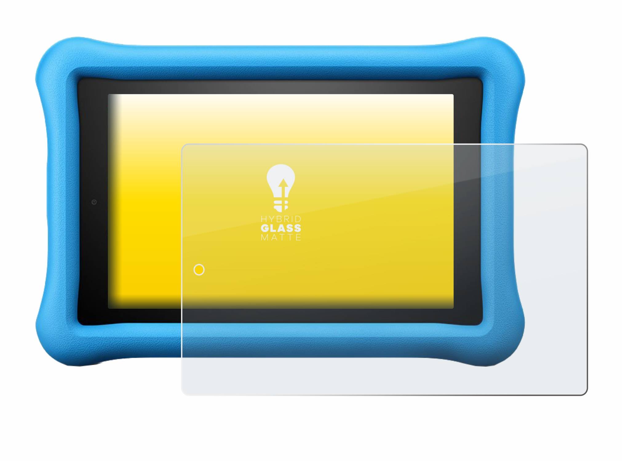 upscreen Hybrid Glas Matt Panzer-Folie für Amazon Fire HD 8 Kids Edition 2018 (8. Gen.)