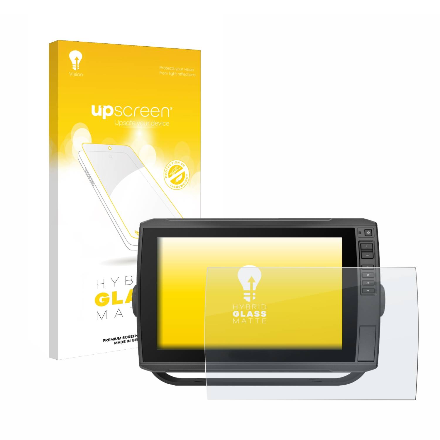 upscreen Hybrid Glas Matt Panzer-Folie für Garmin ECHOMAP Ultra 102sv