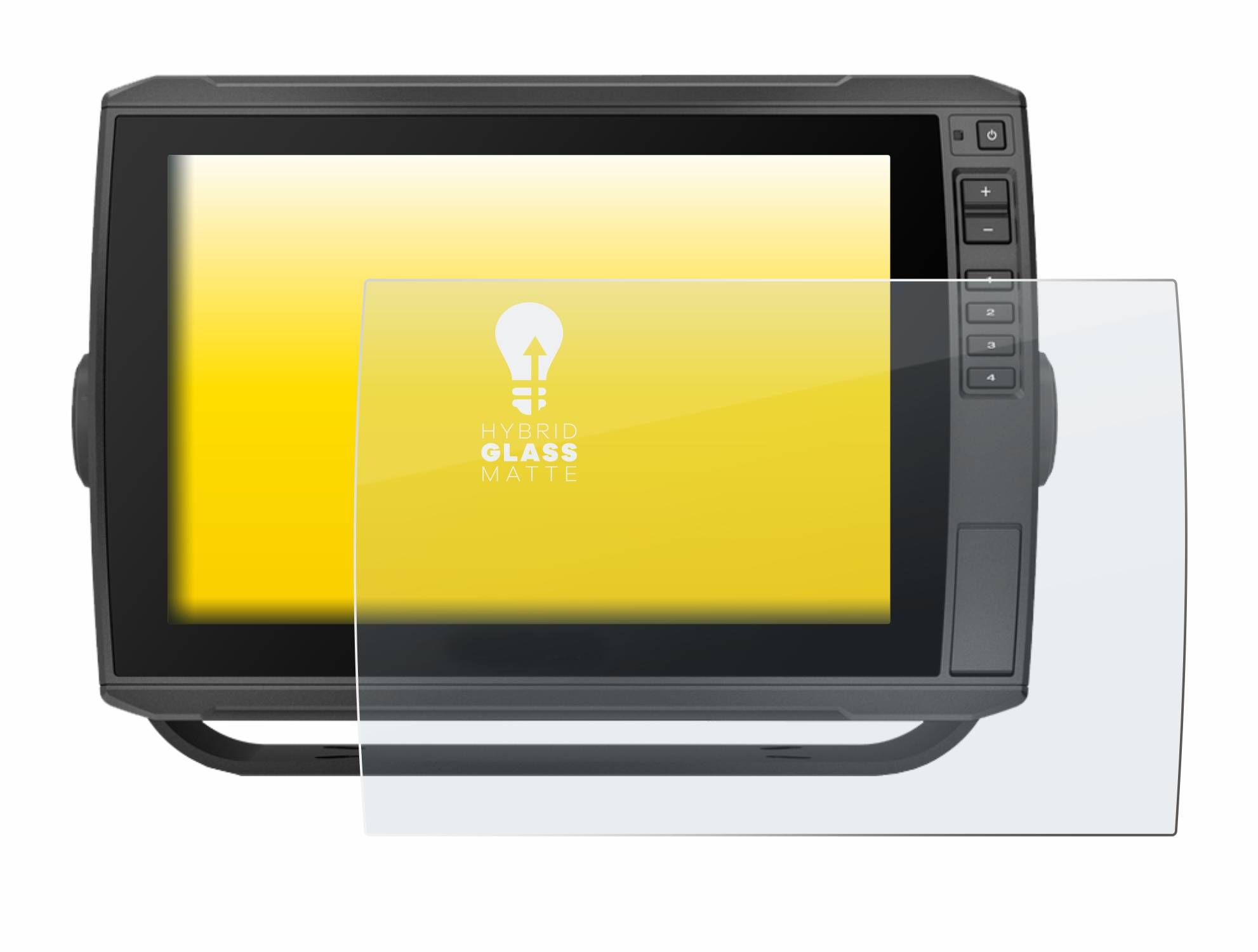 upscreen Hybrid Glas Matt Panzer-Folie für Garmin ECHOMAP Ultra 102sv