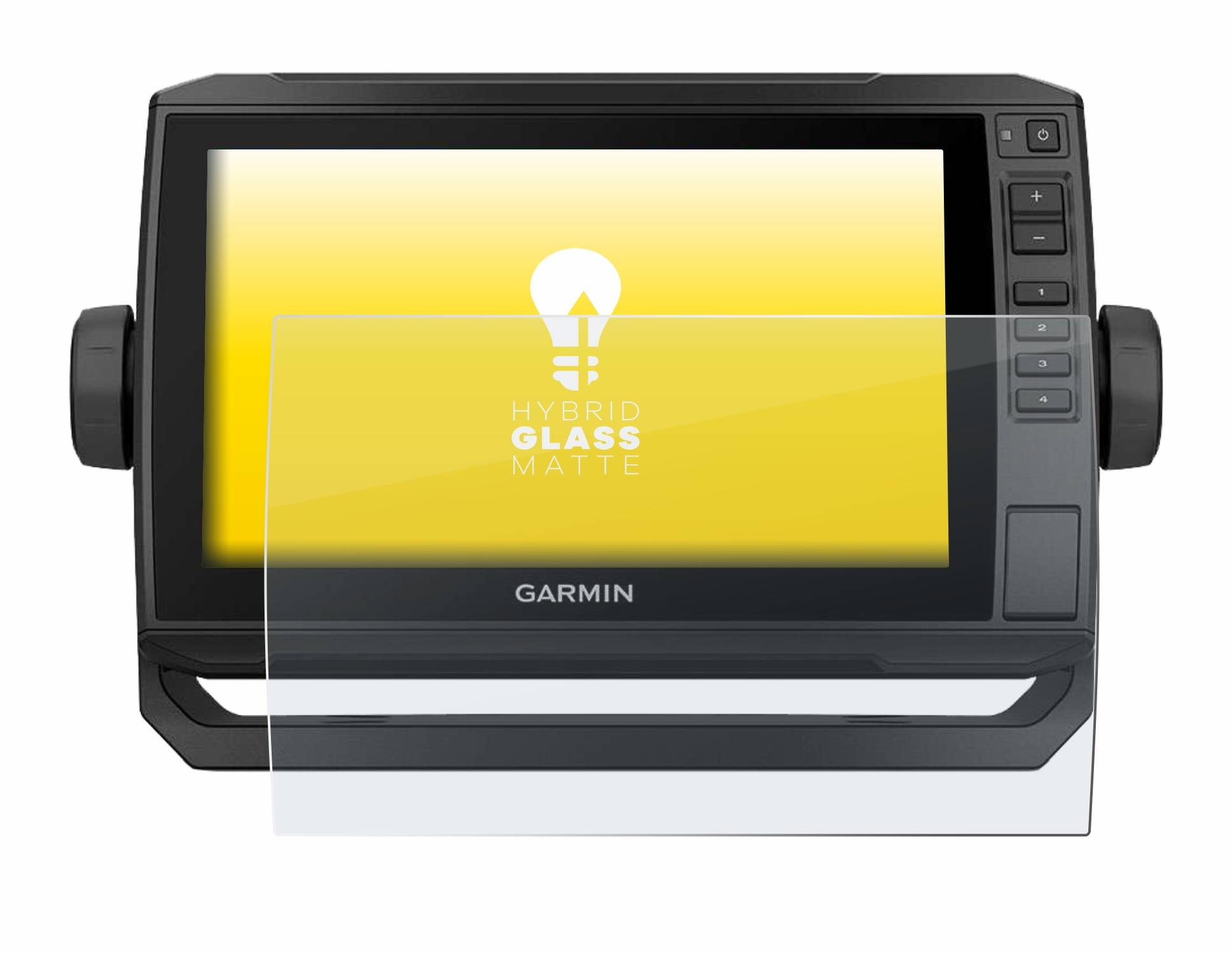 upscreen Hybrid Glas Matt Panzer-Folie für Garmin ECHOMAP UHD 92sv
