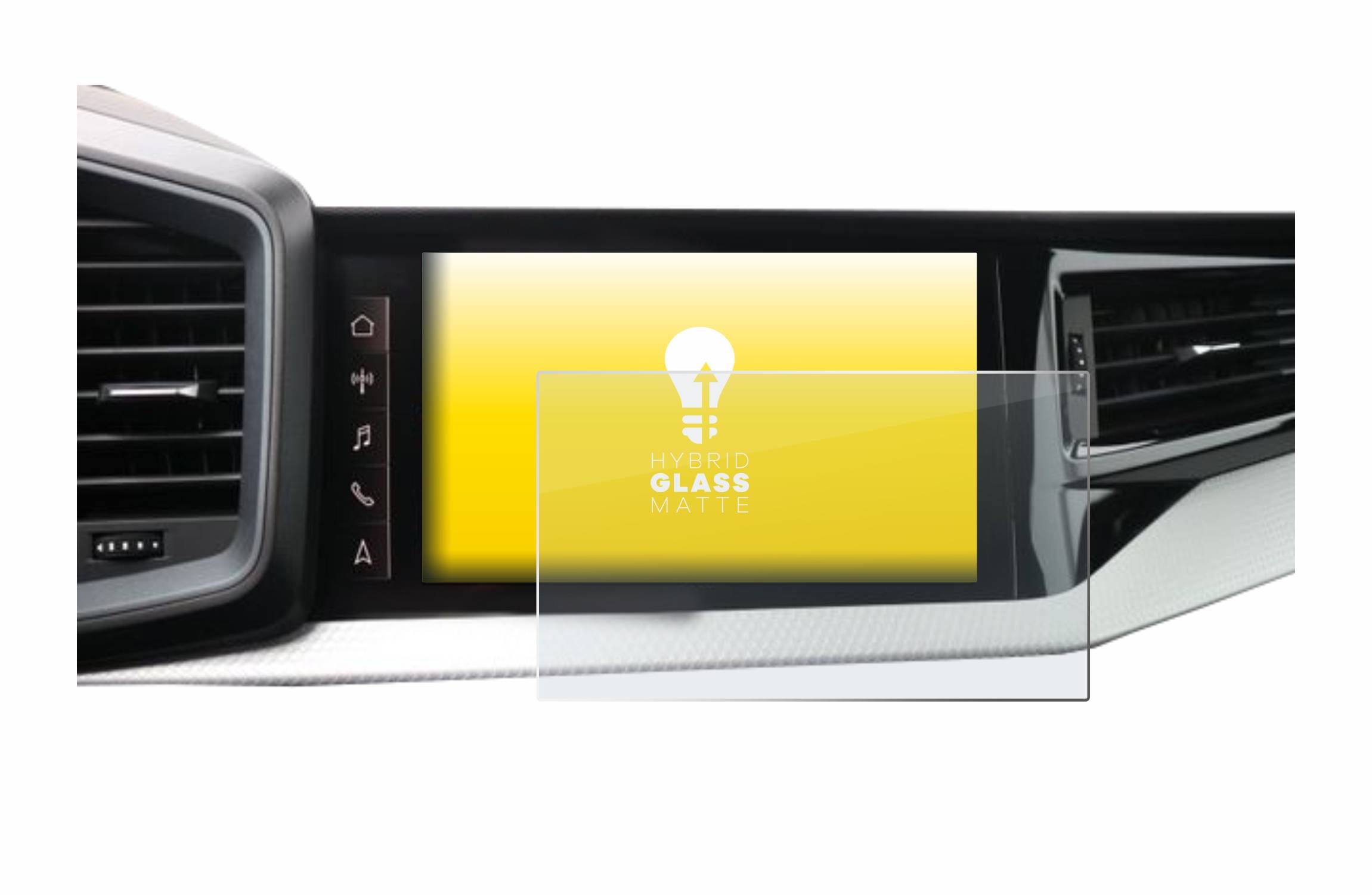 upscreen Hybrid Glas Matt Panzer-Folie für Audi A1 Sportback 2019 MMI Navigation Plus 10.1