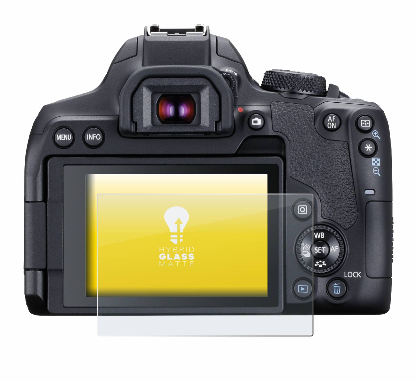 upscreen Hybrid Glas Matt Panzer-Folie für Canon EOS 850D