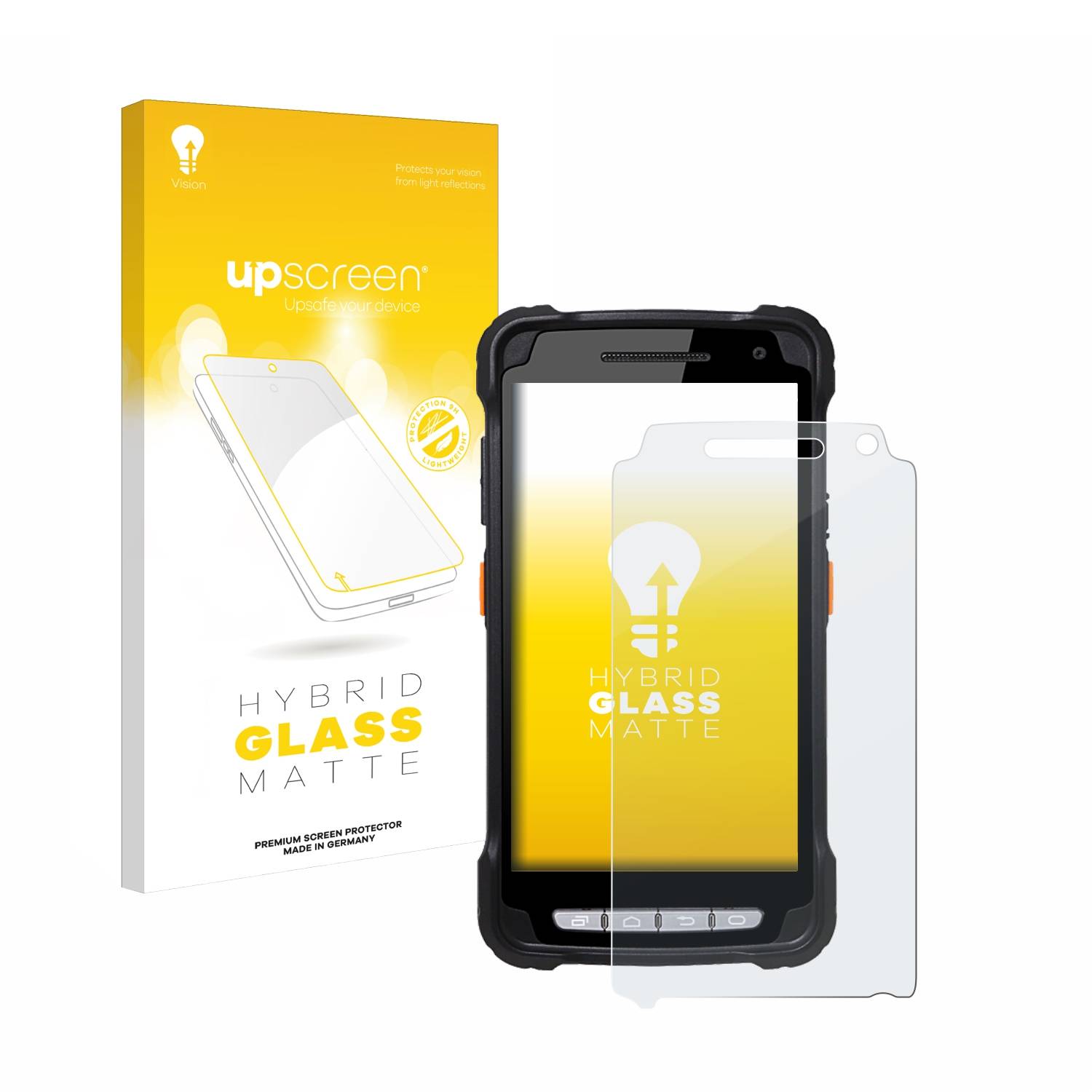 upscreen Hybrid Glas Matt Panzer-Folie für Point Mobile PM90
