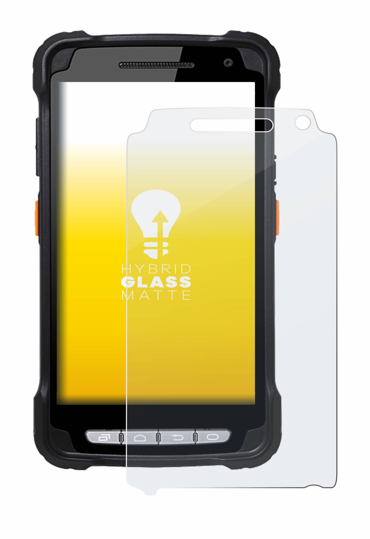 upscreen Hybrid Glas Matt Panzer-Folie für Point Mobile PM90