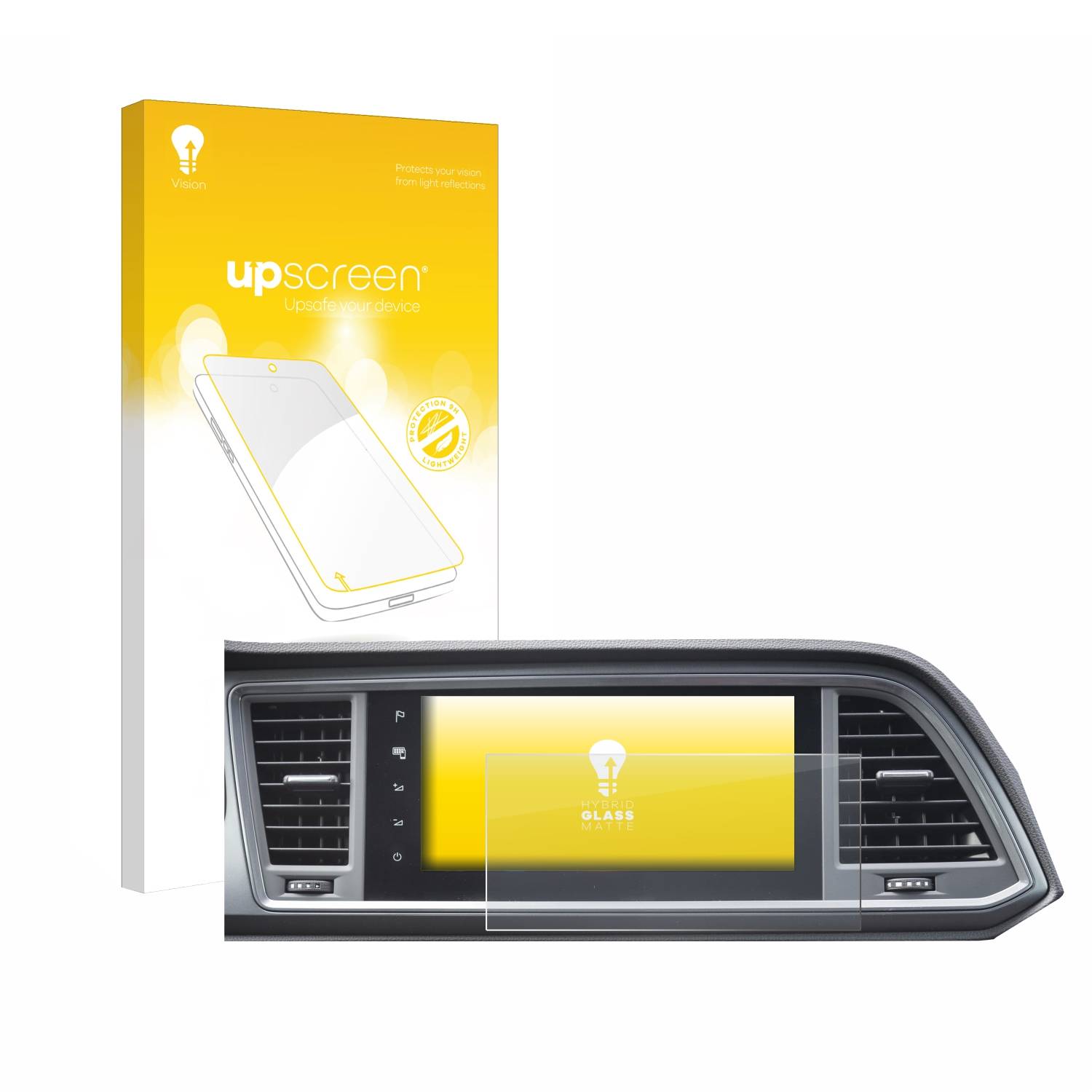 upscreen Hybrid Glas Matt Panzer-Folie für Seat Cupra Ateca Facelift 2021 MiB 3