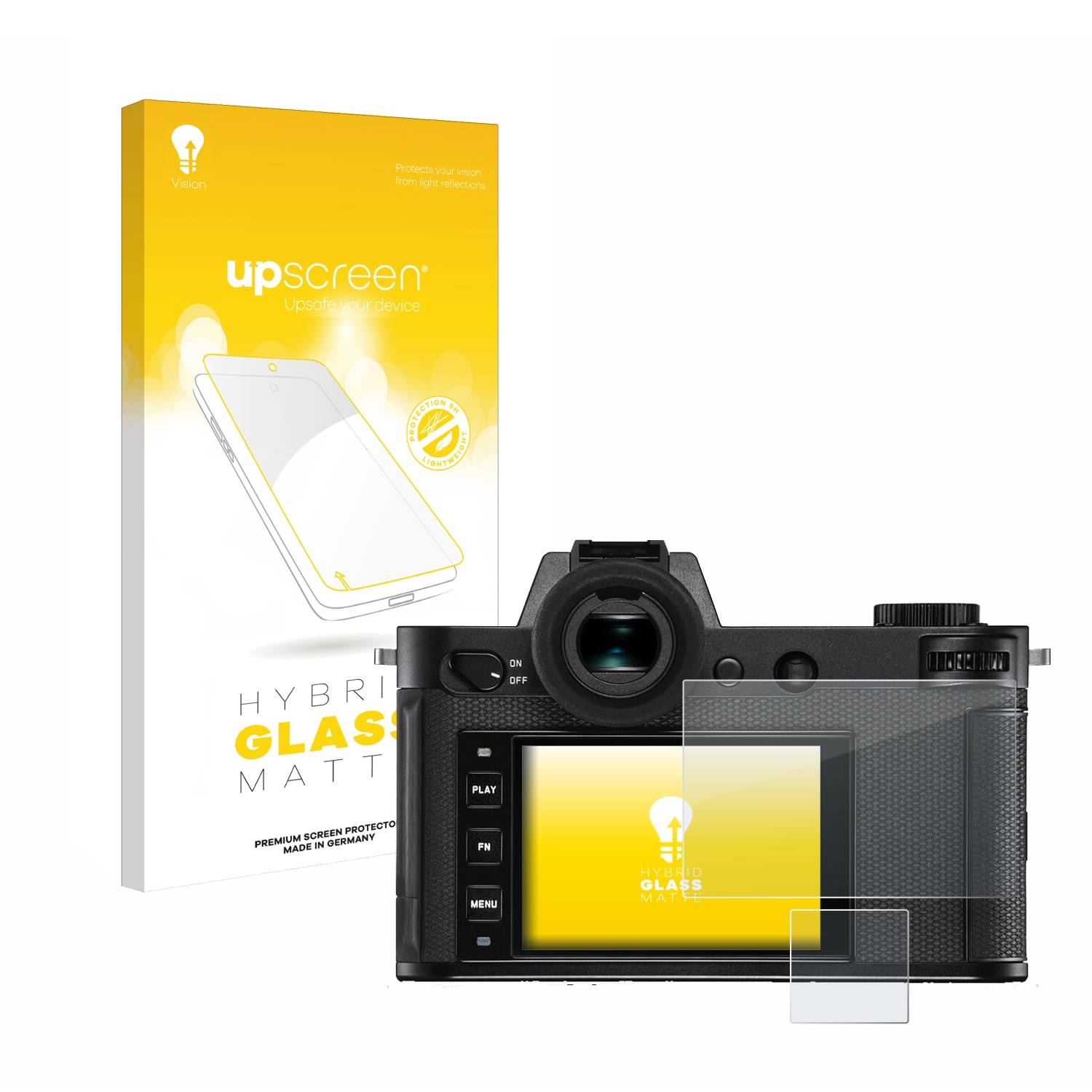 upscreen Hybrid Glas Matt Panzer-Folie für Leica SL2-S