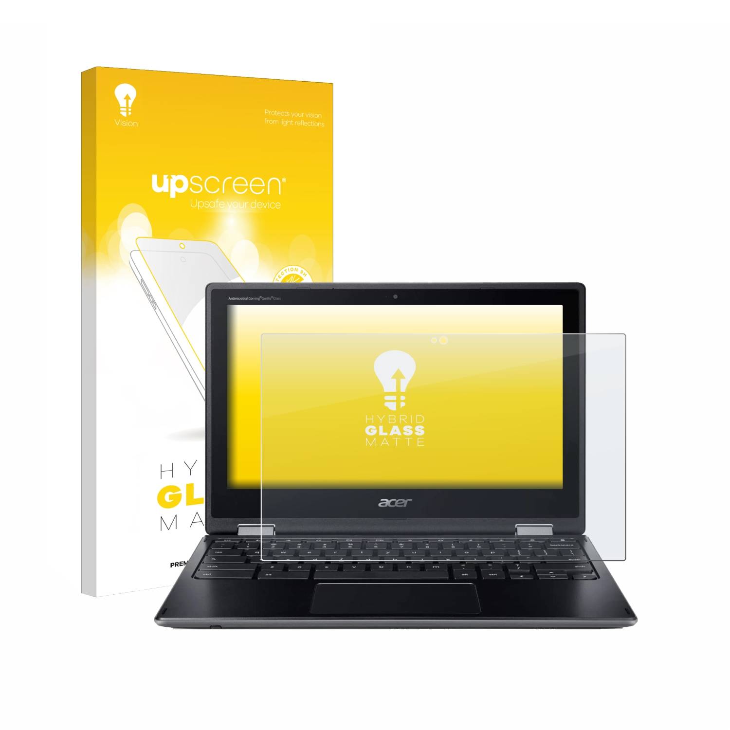 upscreen Hybrid Glas Matt Panzer-Folie für Acer Chromebook Spin 511 R752TN-C5P0