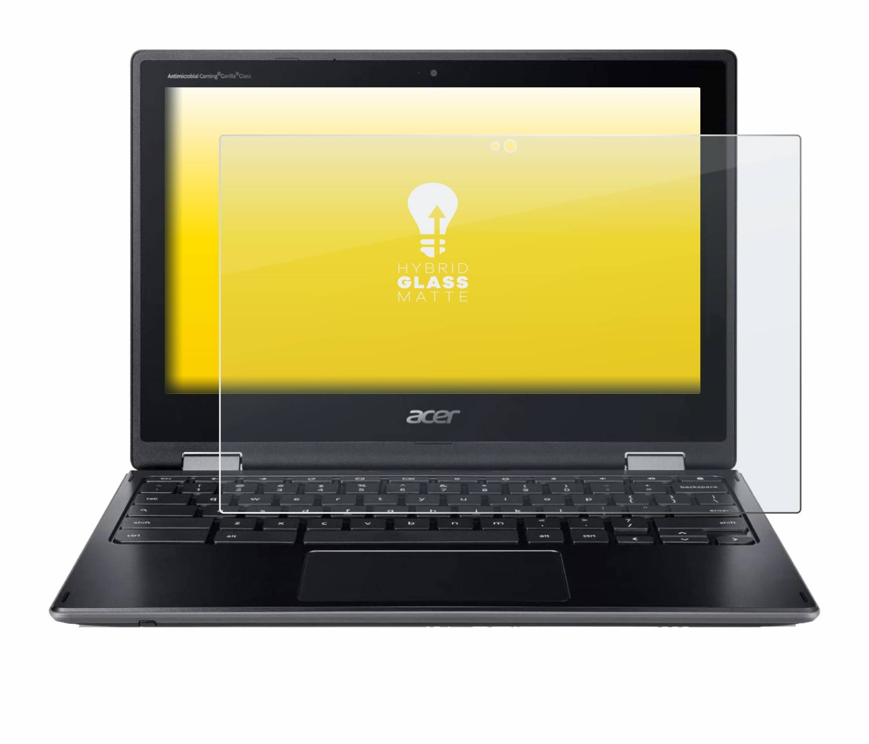 upscreen Hybrid Glas Matt Panzer-Folie für Acer Chromebook Spin 511 R752TN-C5P0