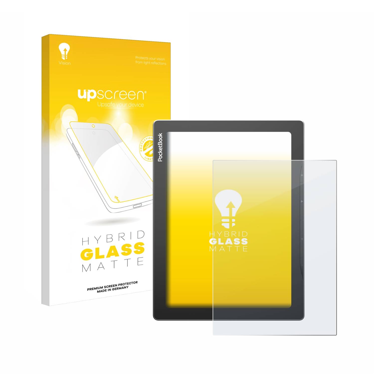 upscreen Hybrid Glas Matt Panzer-Folie für PocketBook InkPad Lite