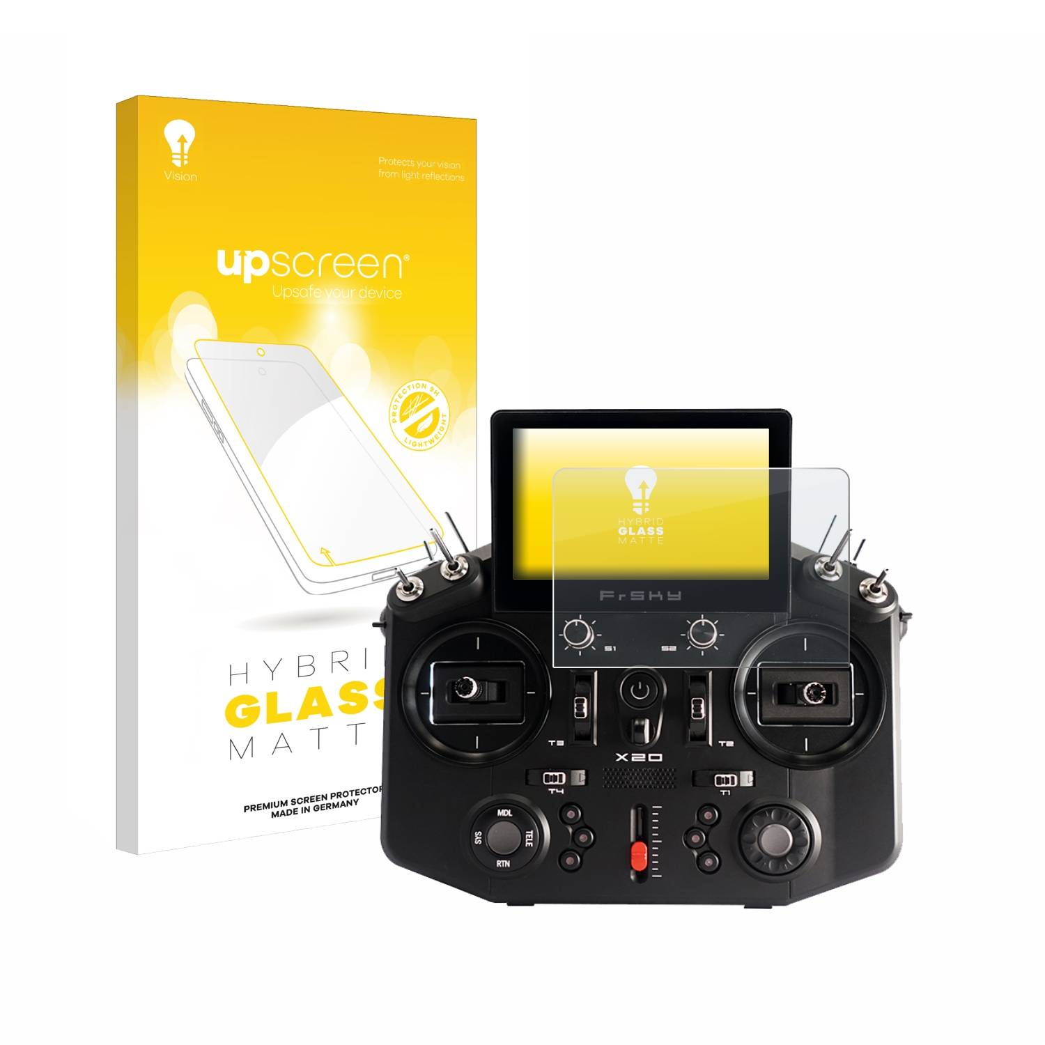 upscreen Hybrid Glas Matt Panzer-Folie für FrSky Tandem X20