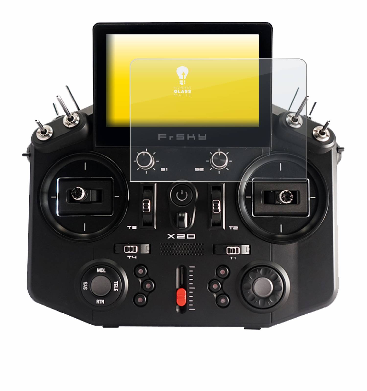 upscreen Hybrid Glas Matt Panzer-Folie für FrSky Tandem X20