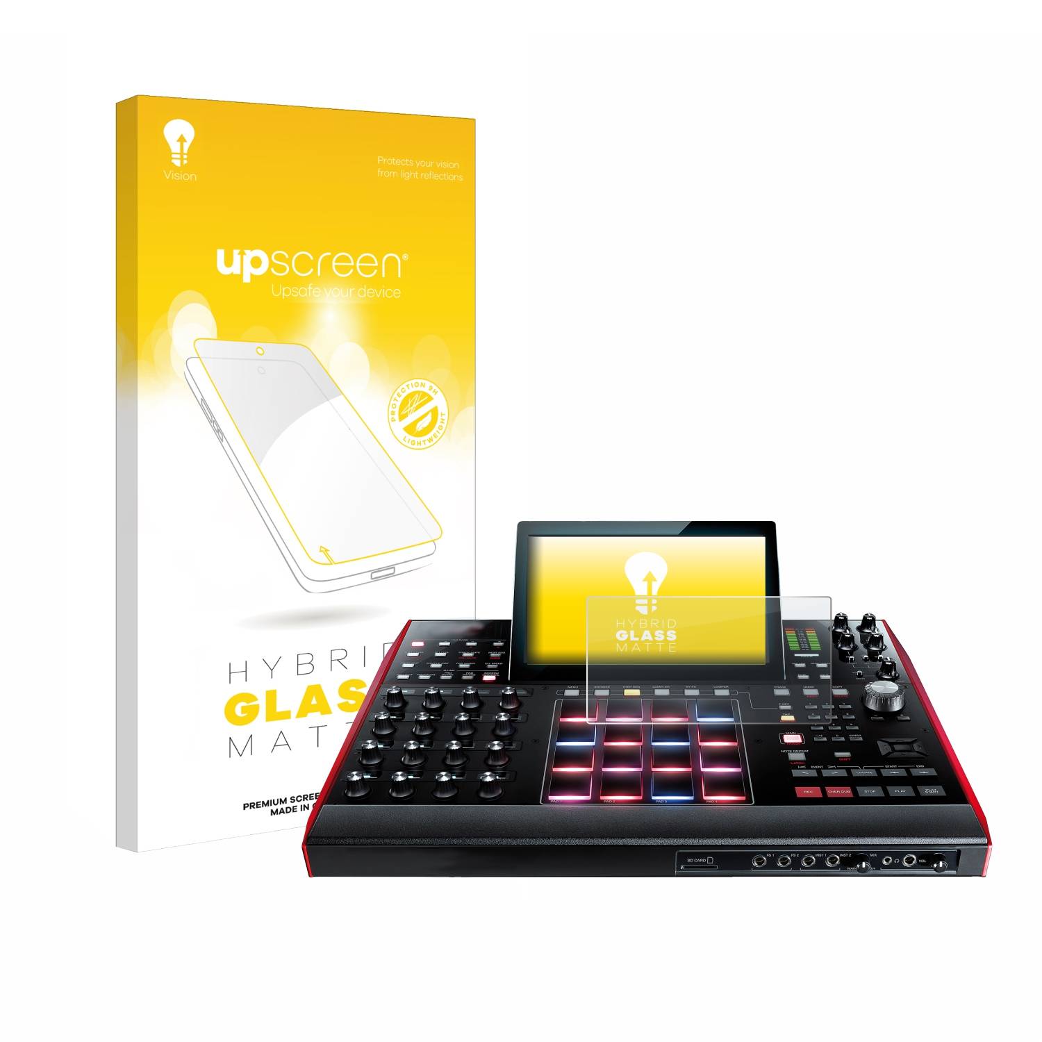 upscreen Hybrid Glas Matt Panzer-Folie für Akai MPC X 10.1