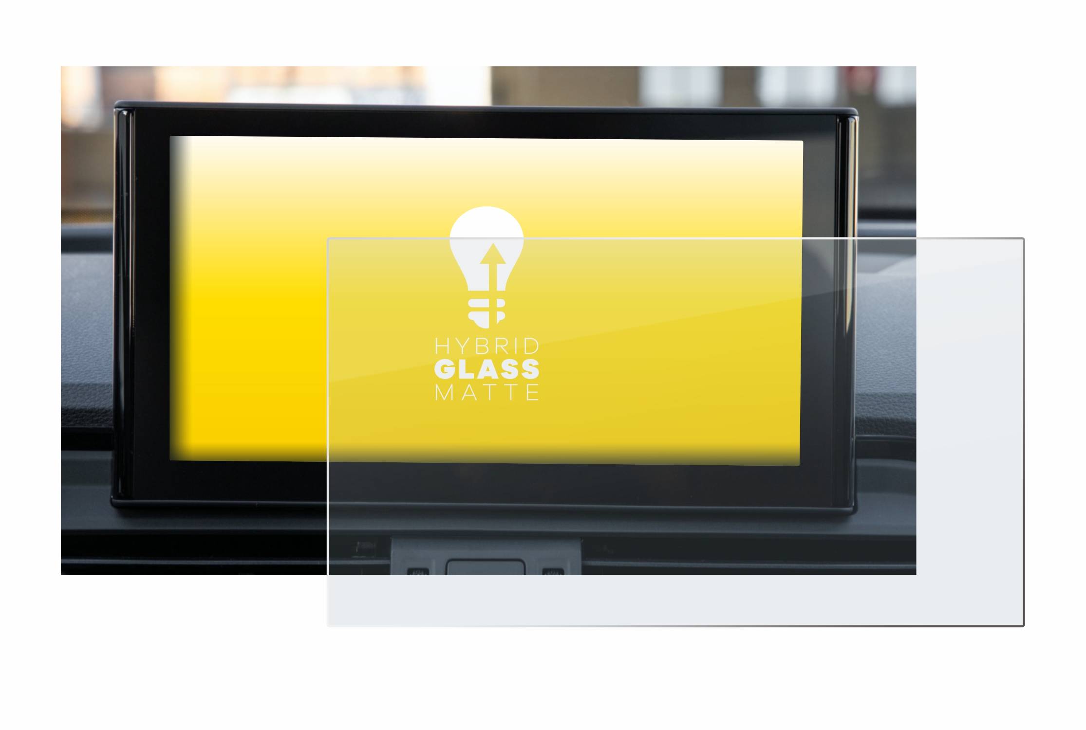 upscreen Hybrid Glas Matt Panzer-Folie für Audi Q5 2021 MMI Navigation Plus 10.1