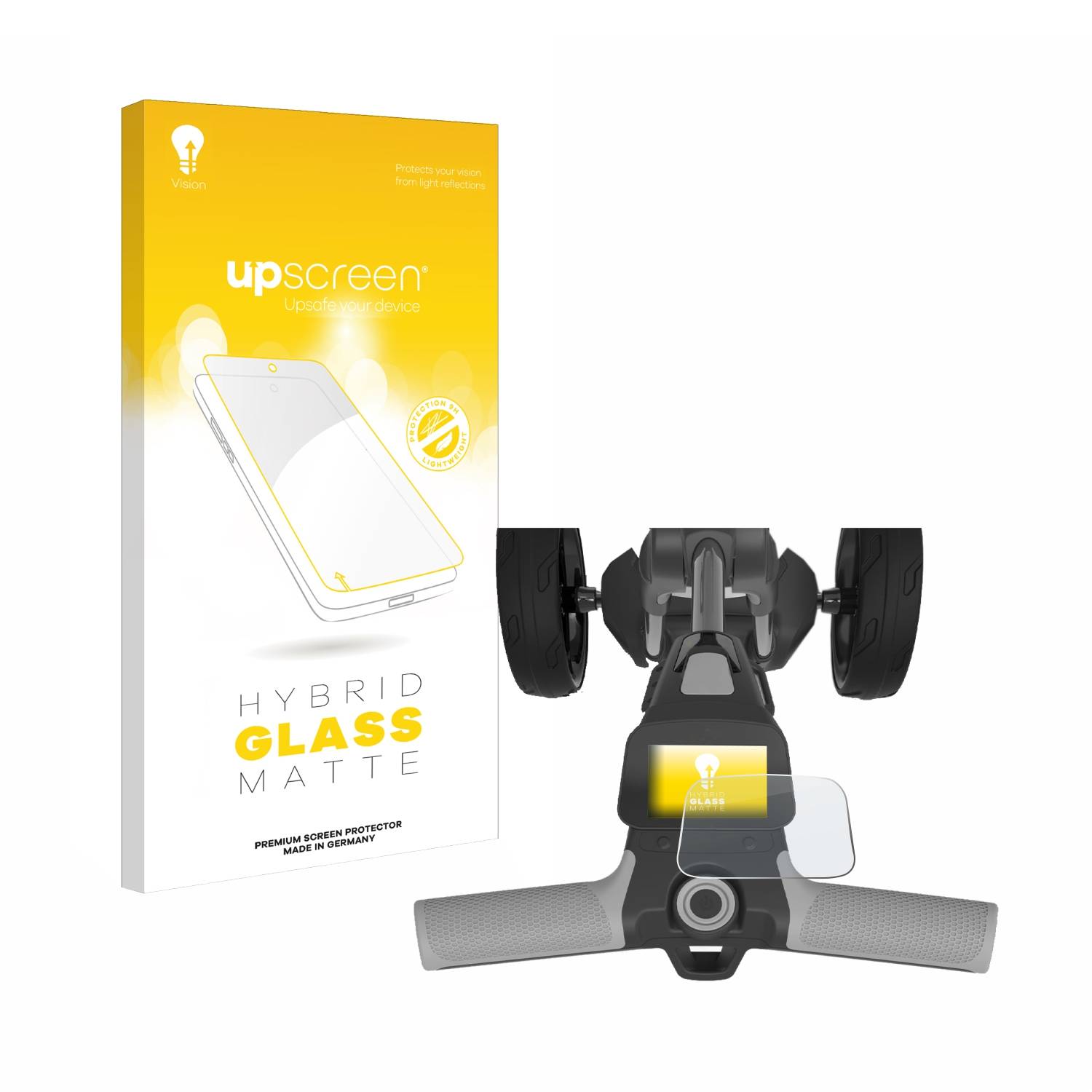 upscreen Hybrid Glas Matt Panzer-Folie für PowaKaddy FX5