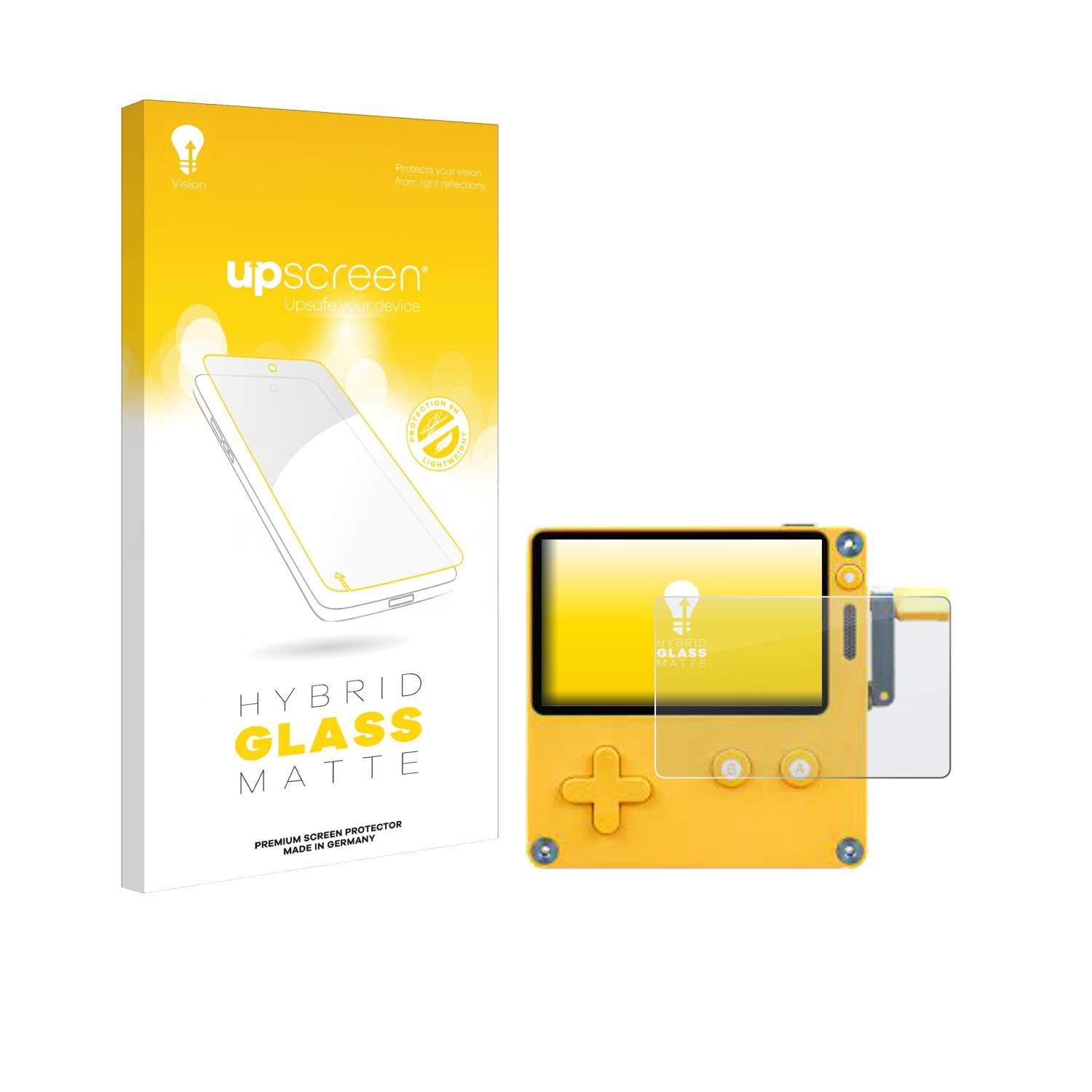 upscreen Hybrid Glas Matt Panzer-Folie für Panic Playdate