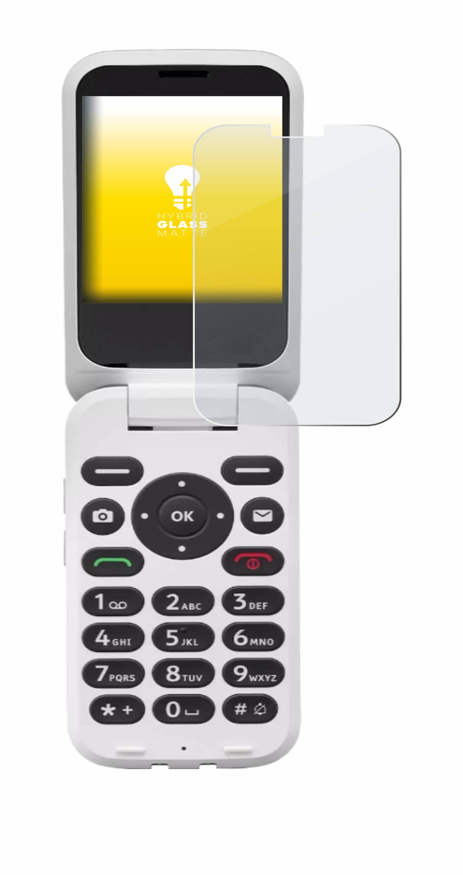 upscreen Hybrid Glas Matt Panzer-Folie für Doro 6880