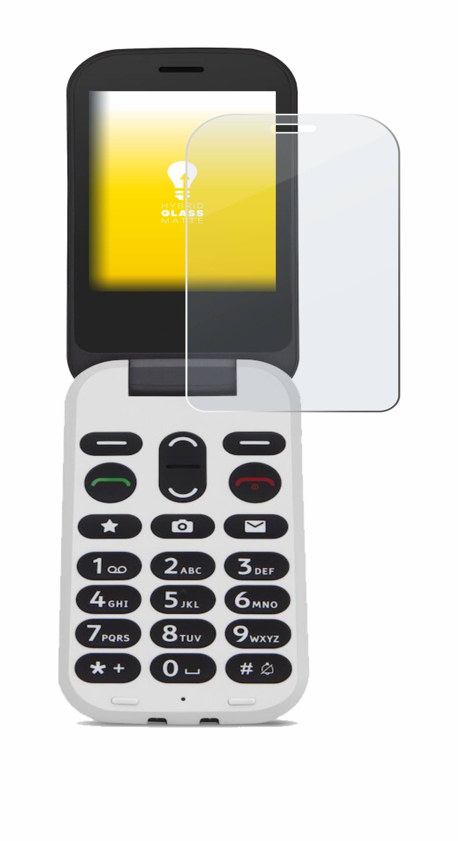 upscreen Hybrid Glas Matt Panzer-Folie für Doro 6060