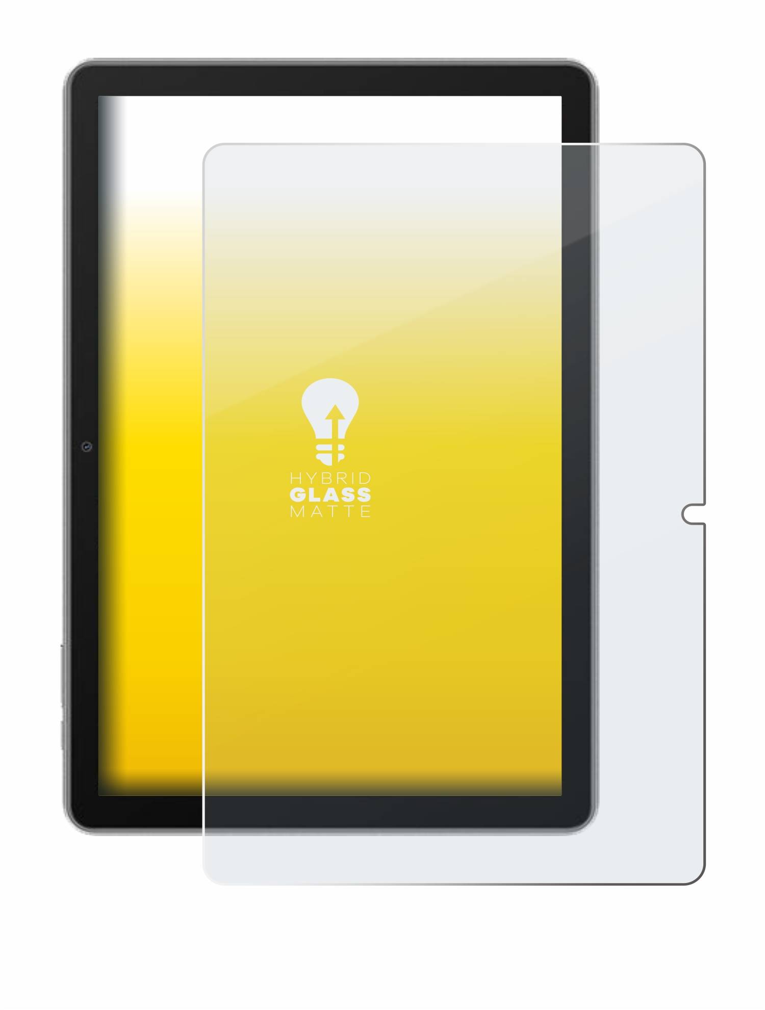 upscreen Hybrid Glas Matt Panzer-Folie für Blackview Tab 70