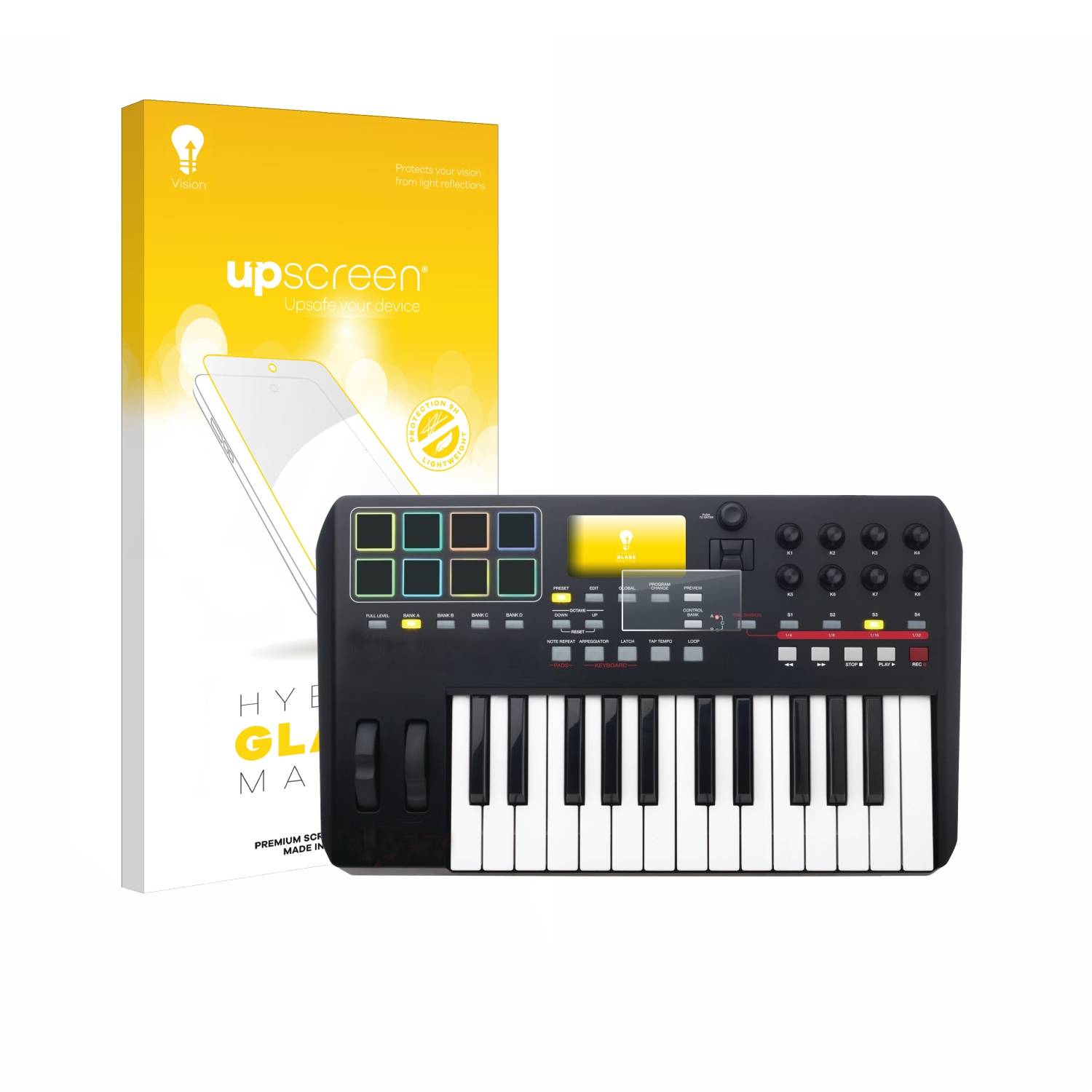 upscreen Hybrid Glas Matt Panzer-Folie für Akai MPK 225