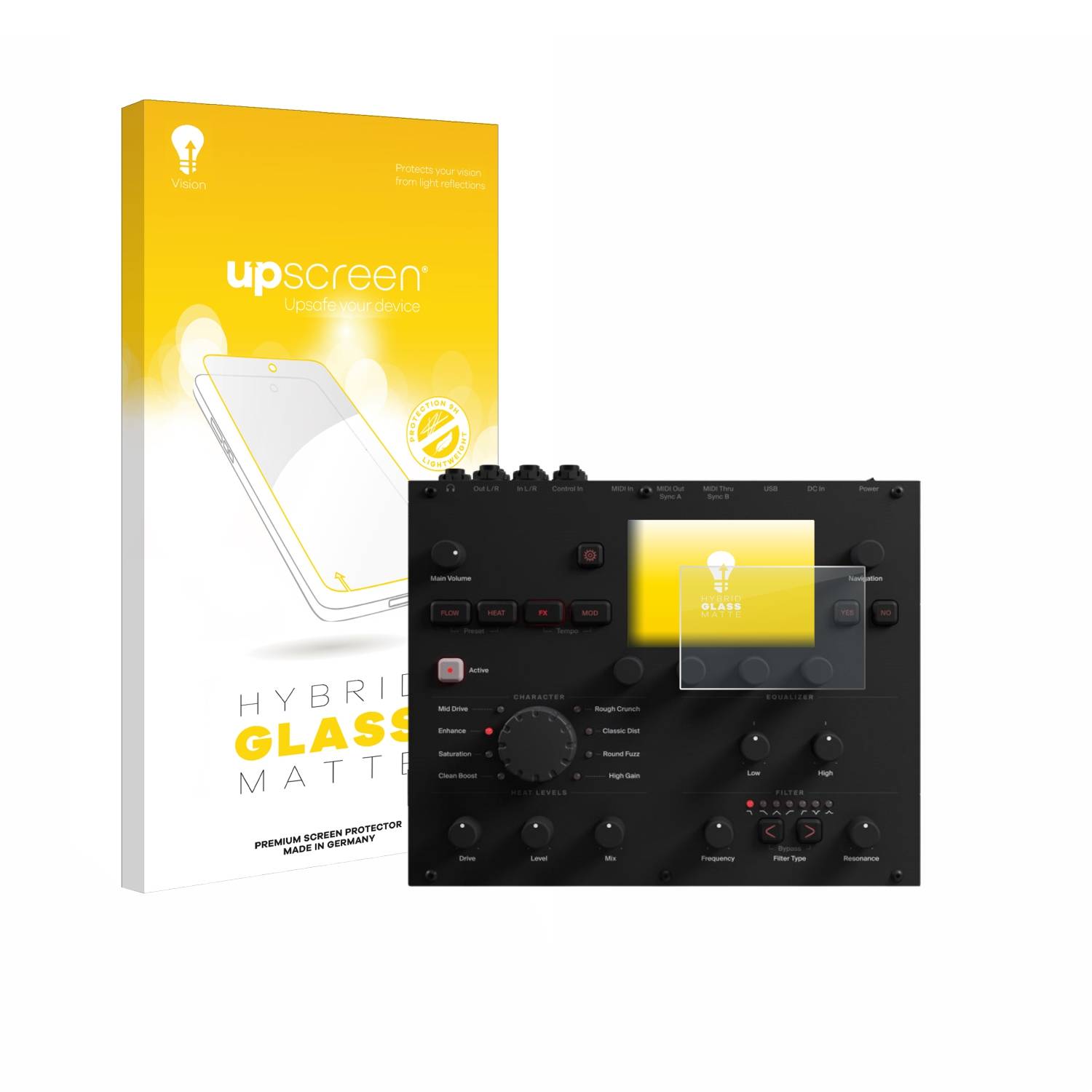 upscreen Hybrid Glas Matt Panzer-Folie für Elektron Analog Heat +FX