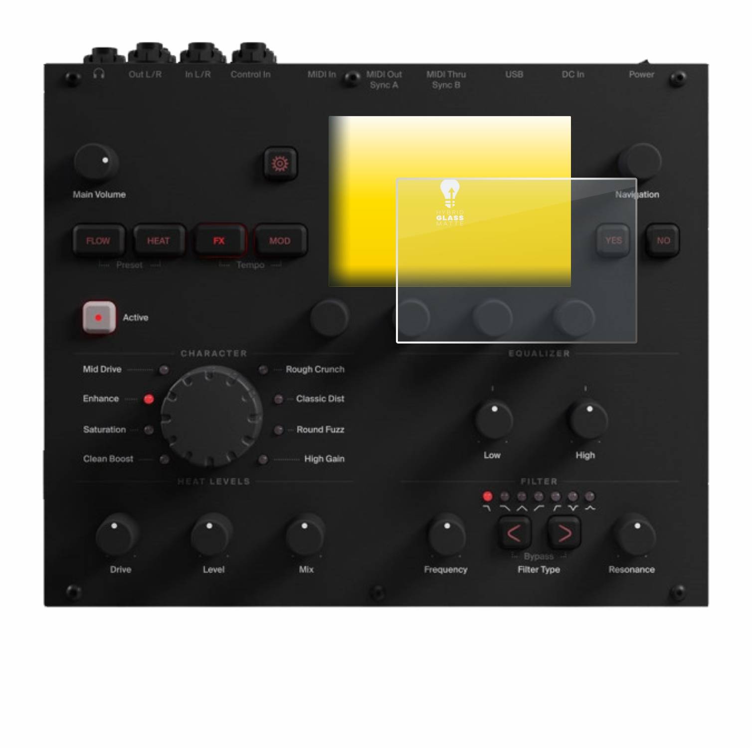 upscreen Hybrid Glas Matt Panzer-Folie für Elektron Analog Heat +FX