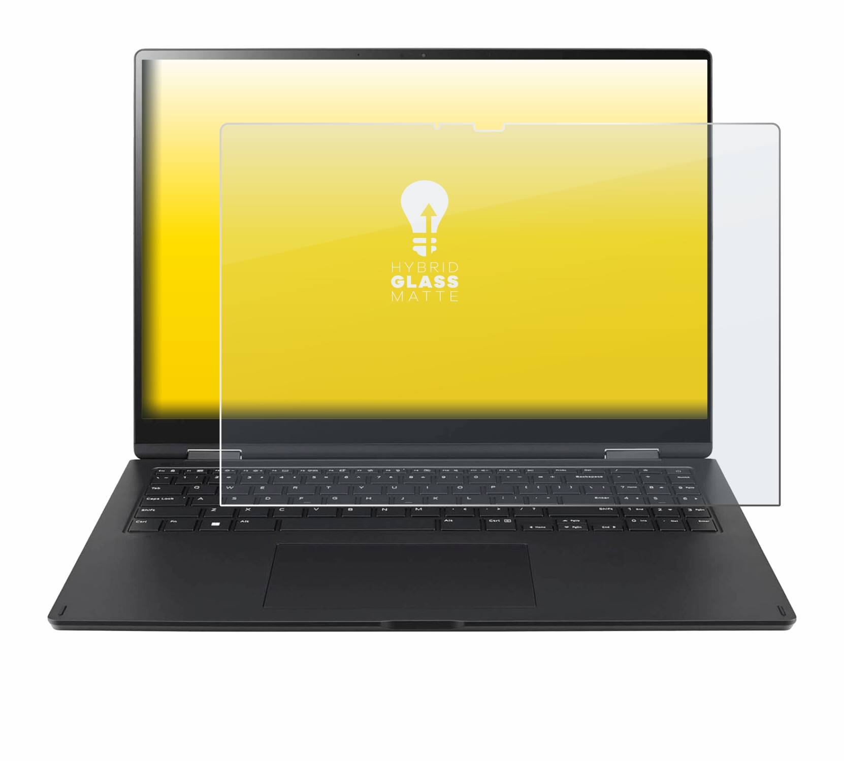 upscreen Hybrid Glas Matt Panzer-Folie für LG gram Pro 360 2-in-1