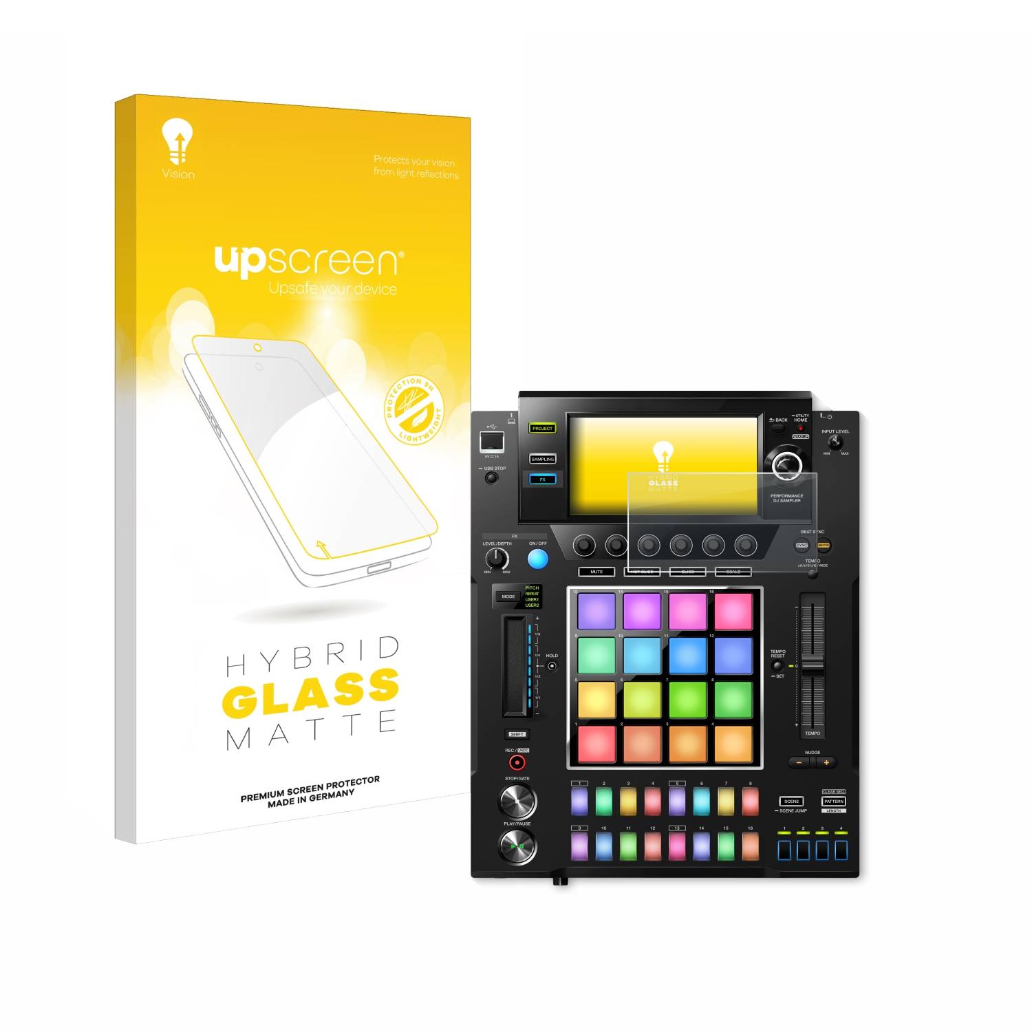 upscreen Hybrid Glas Matt Panzer-Folie für Pioneer DJS -1000