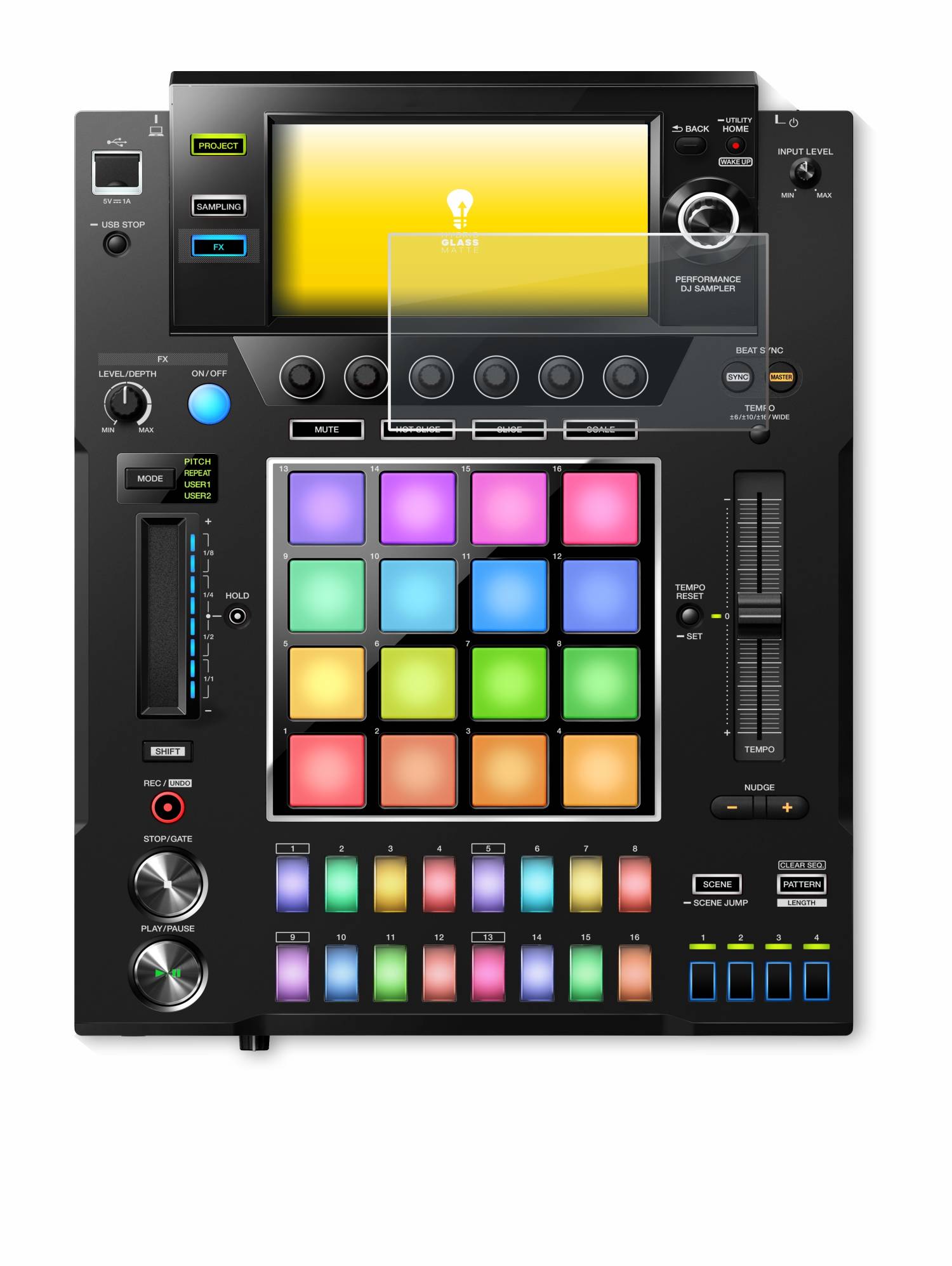 upscreen Hybrid Glas Matt Panzer-Folie für Pioneer DJS -1000
