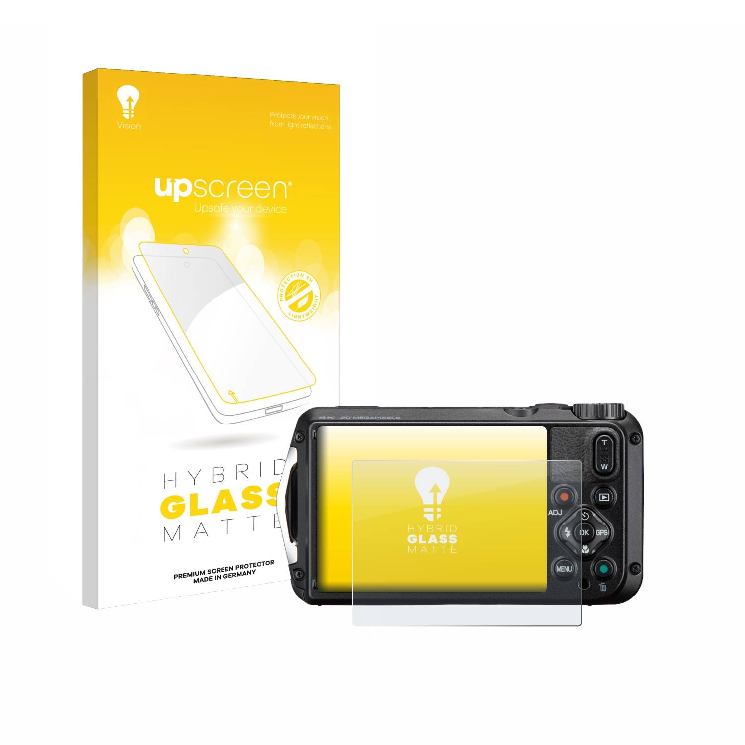 upscreen Hybrid Glas Matt Panzer-Folie für Ricoh Pentax WG-8
