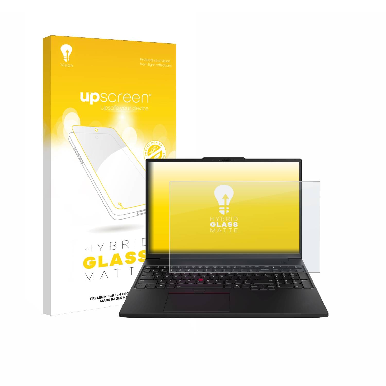 upscreen Hybrid Glas Matt Panzer-Folie für Lenovo ThinkPad P16s Gen 3